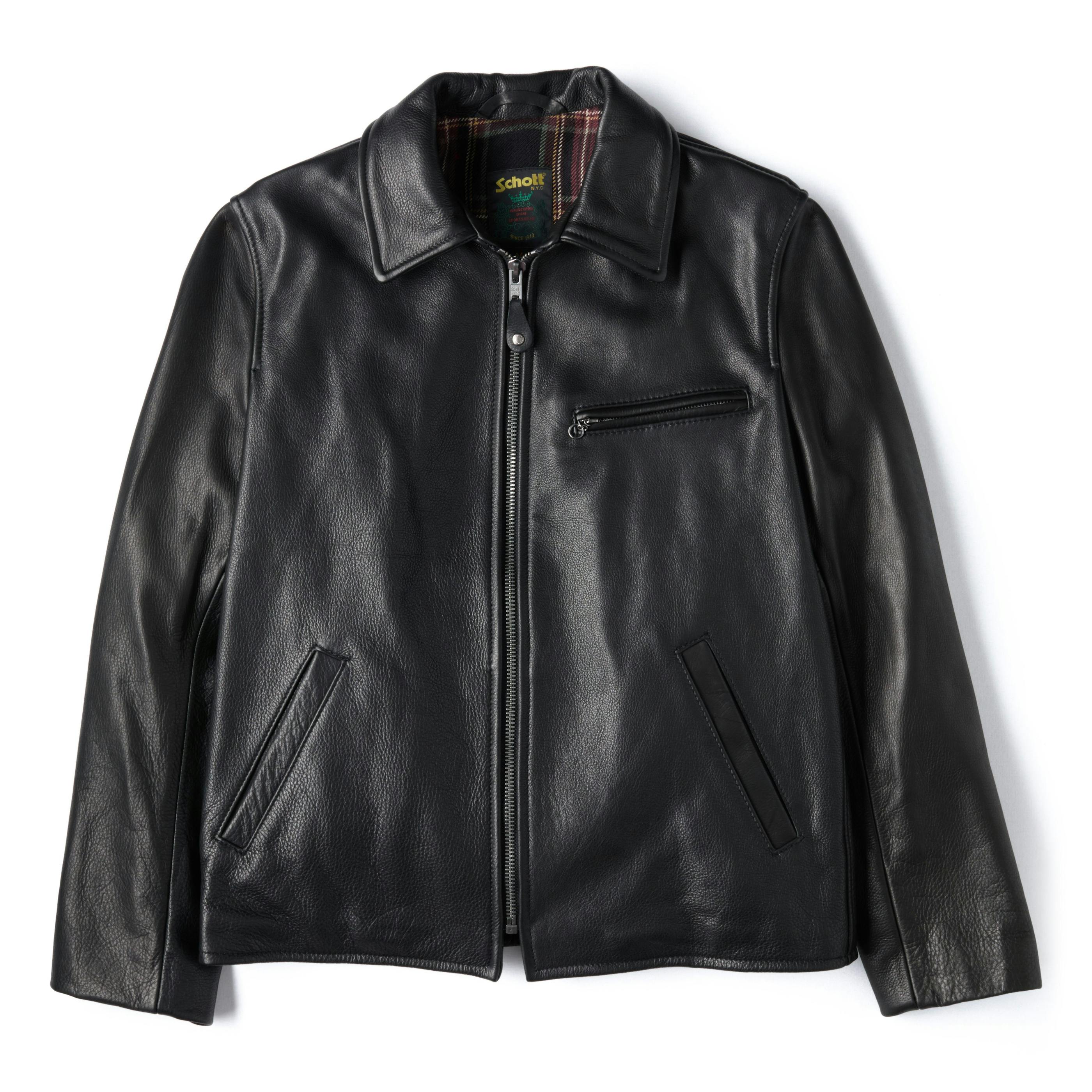 Natural Pebbled Leather Jacket