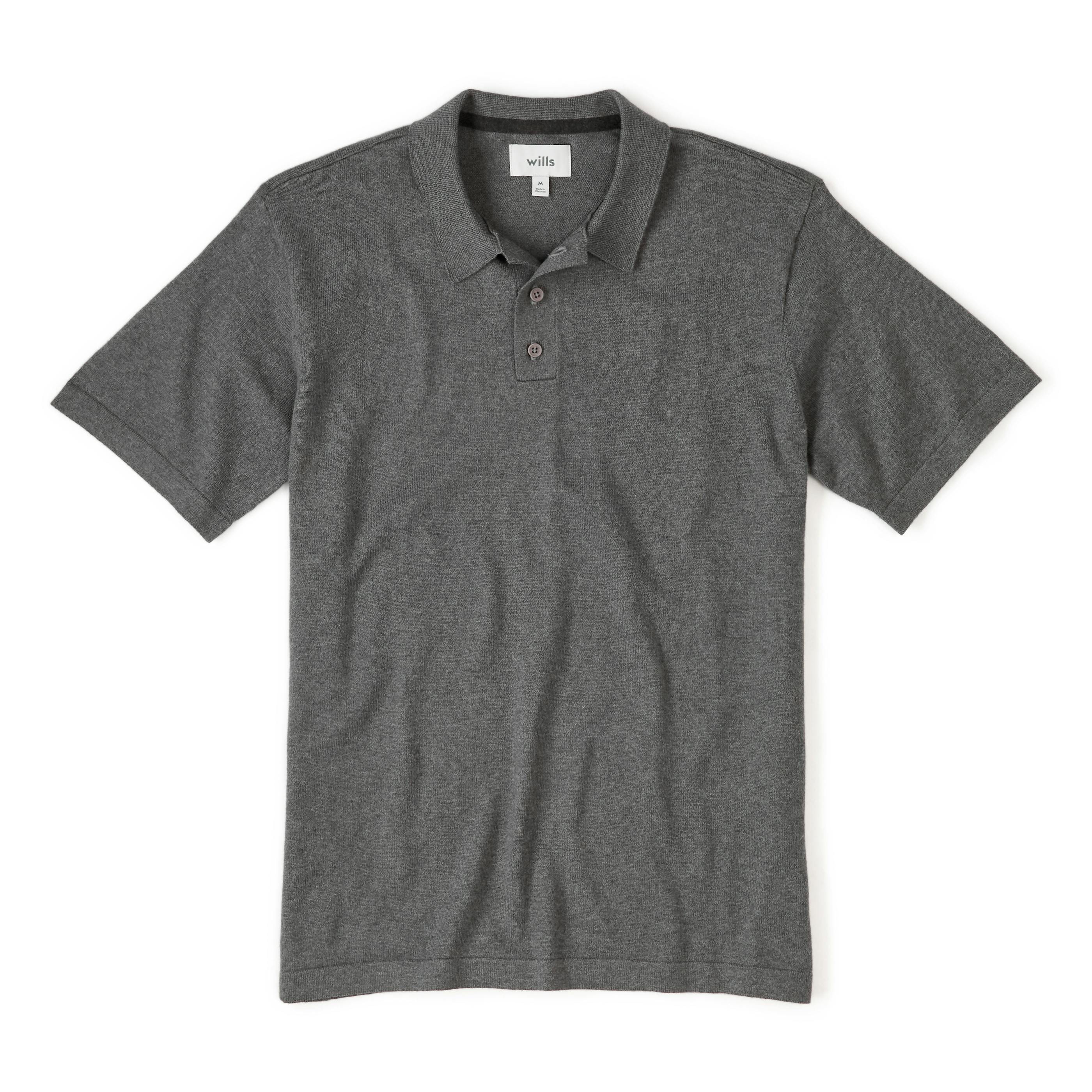 Fine Ribbed Cotton Cashmere Polo Shirt