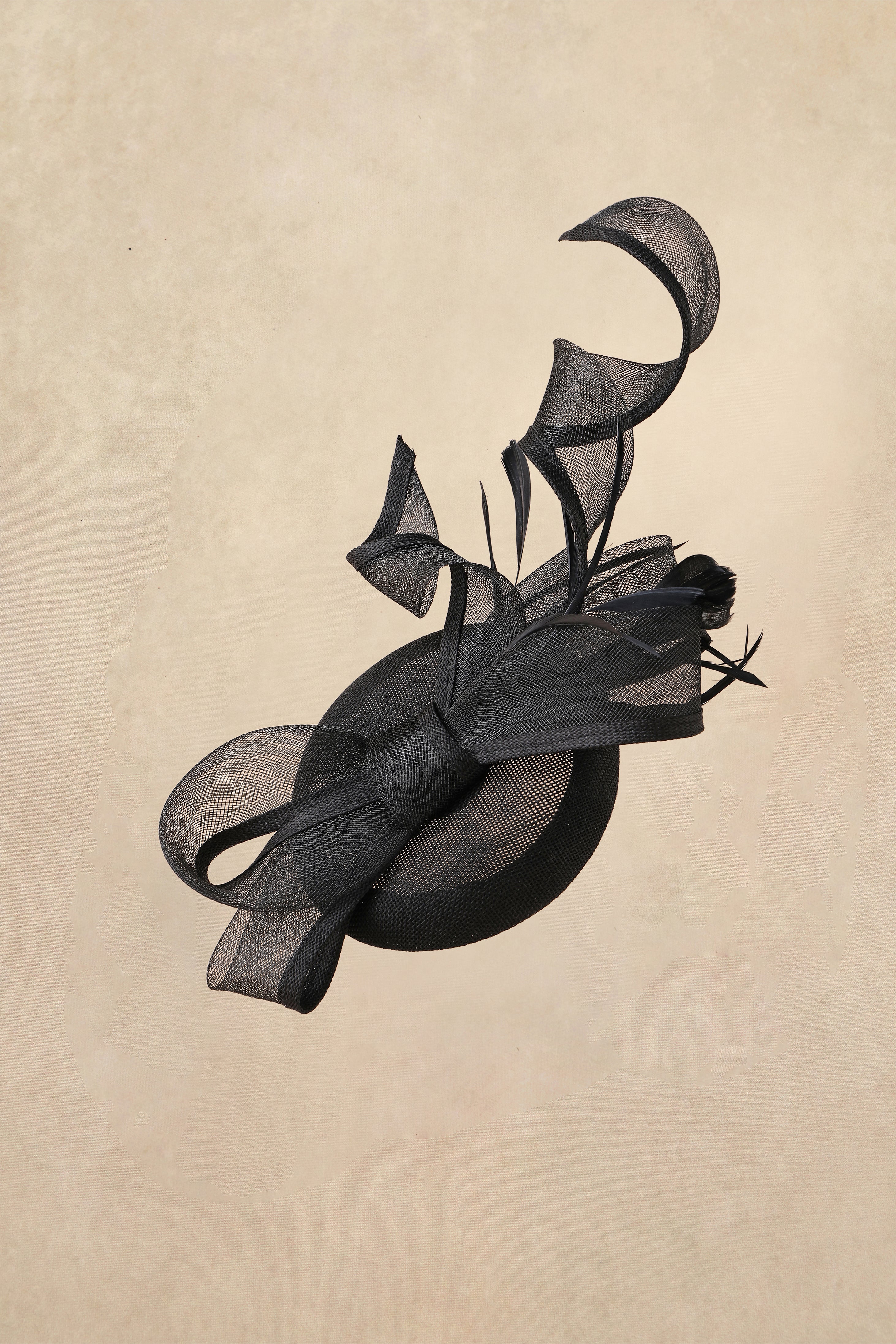 Bowknot Mesh Feather Derby Fascinator
