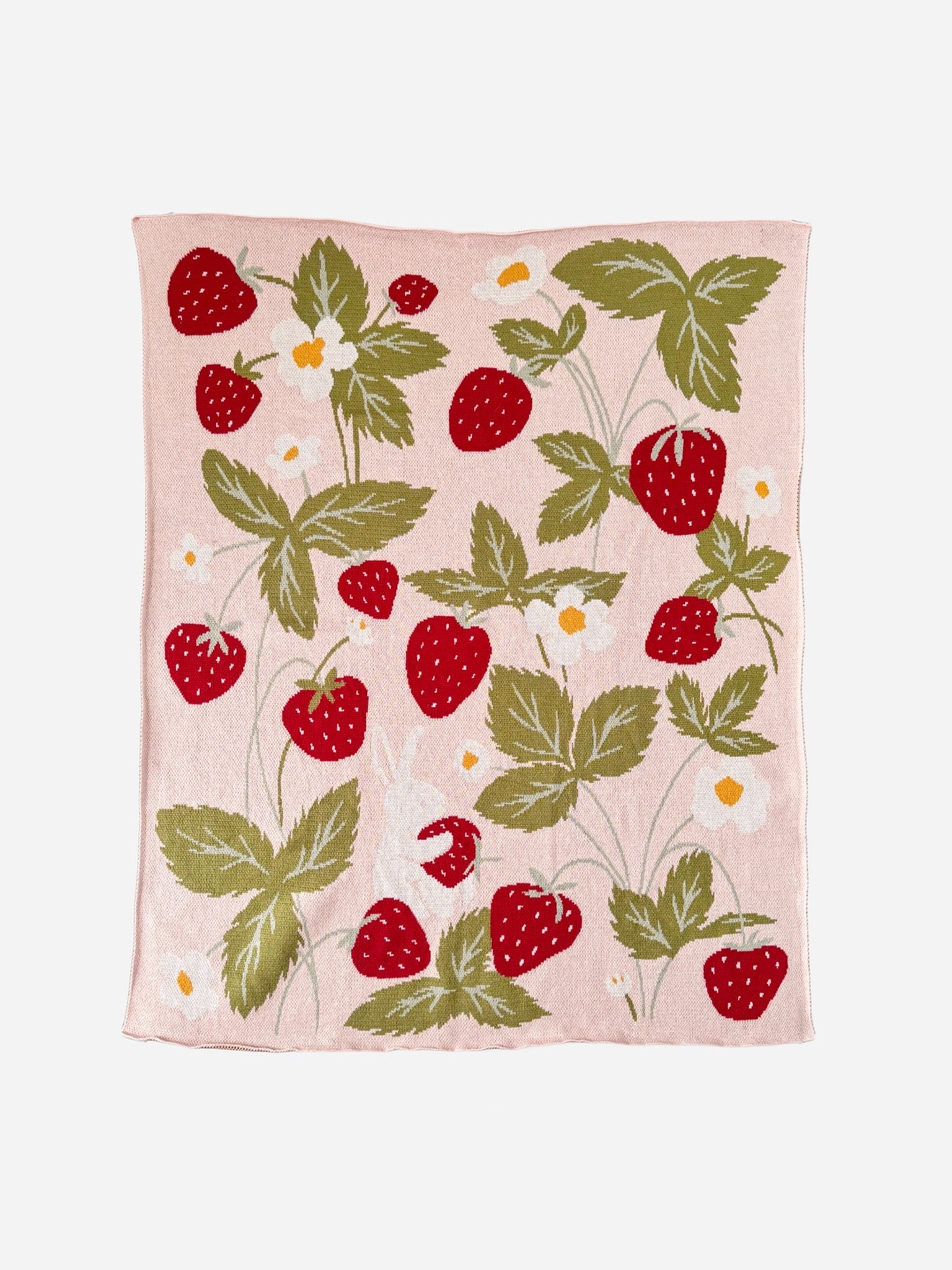Organic Cotton Strawberry Blanket