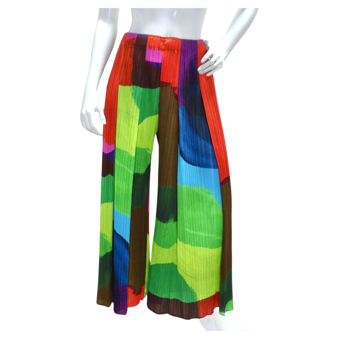 1990s Pleats Please Multicolor Pants