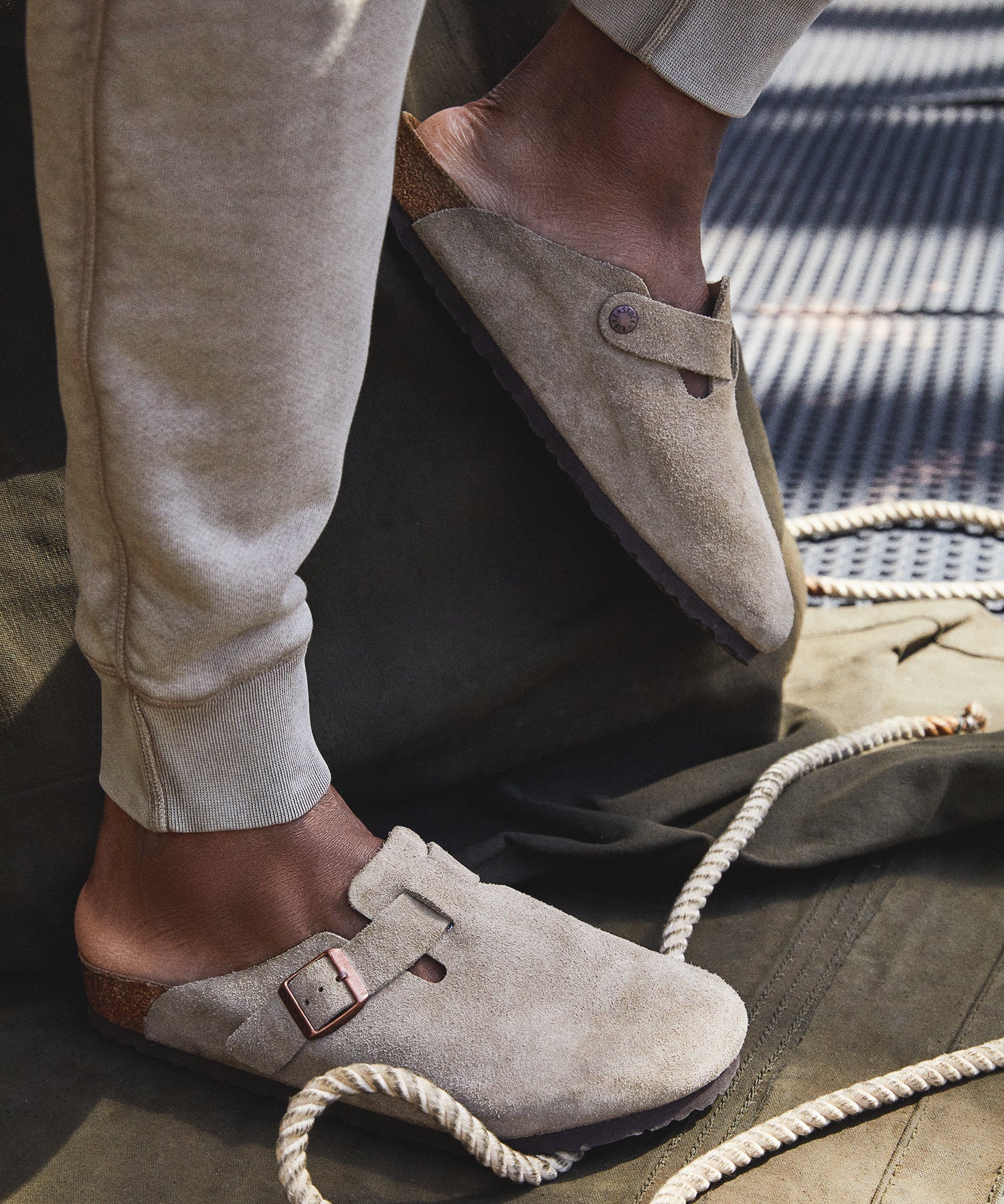 Birkenstock Boston Clog in Taupe, image 4 of 8