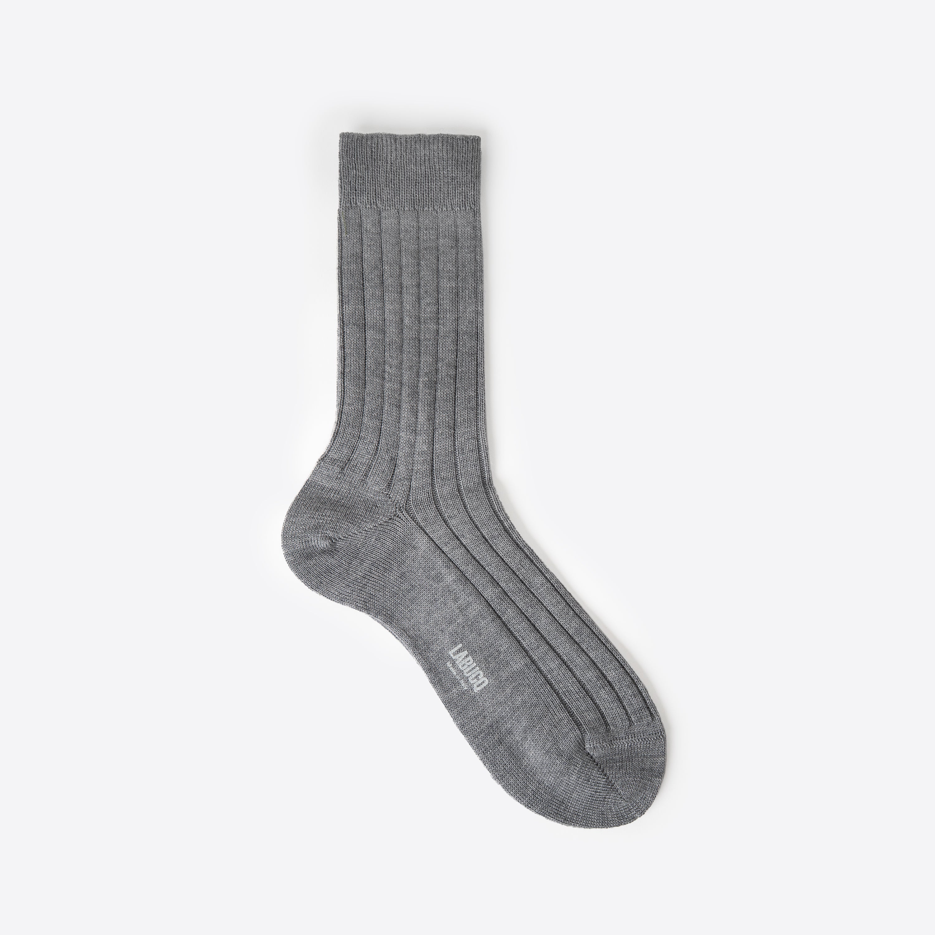 Merino Rib Sock Heather Grey