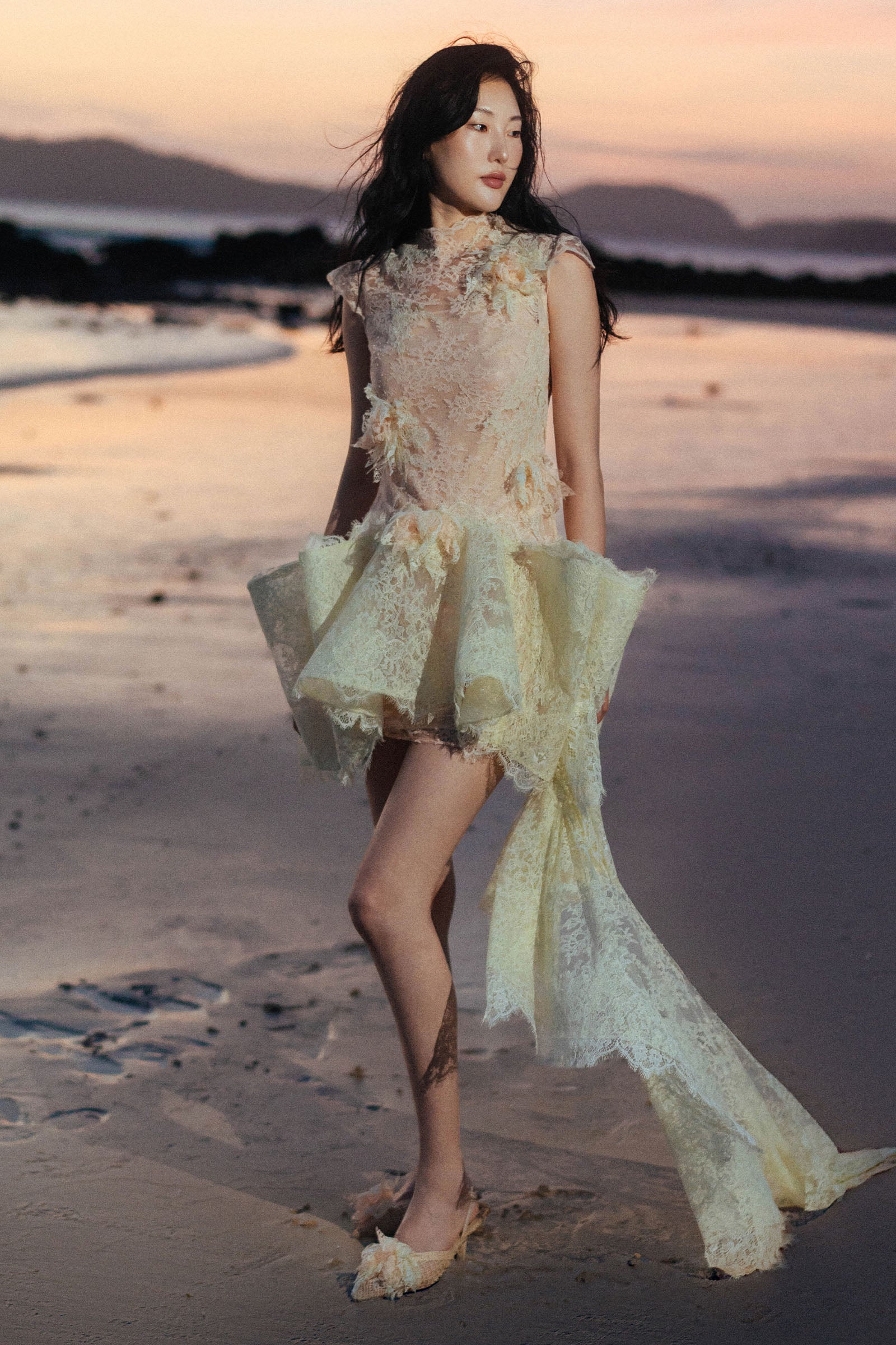 Starfish Asymmetric Mini Dress