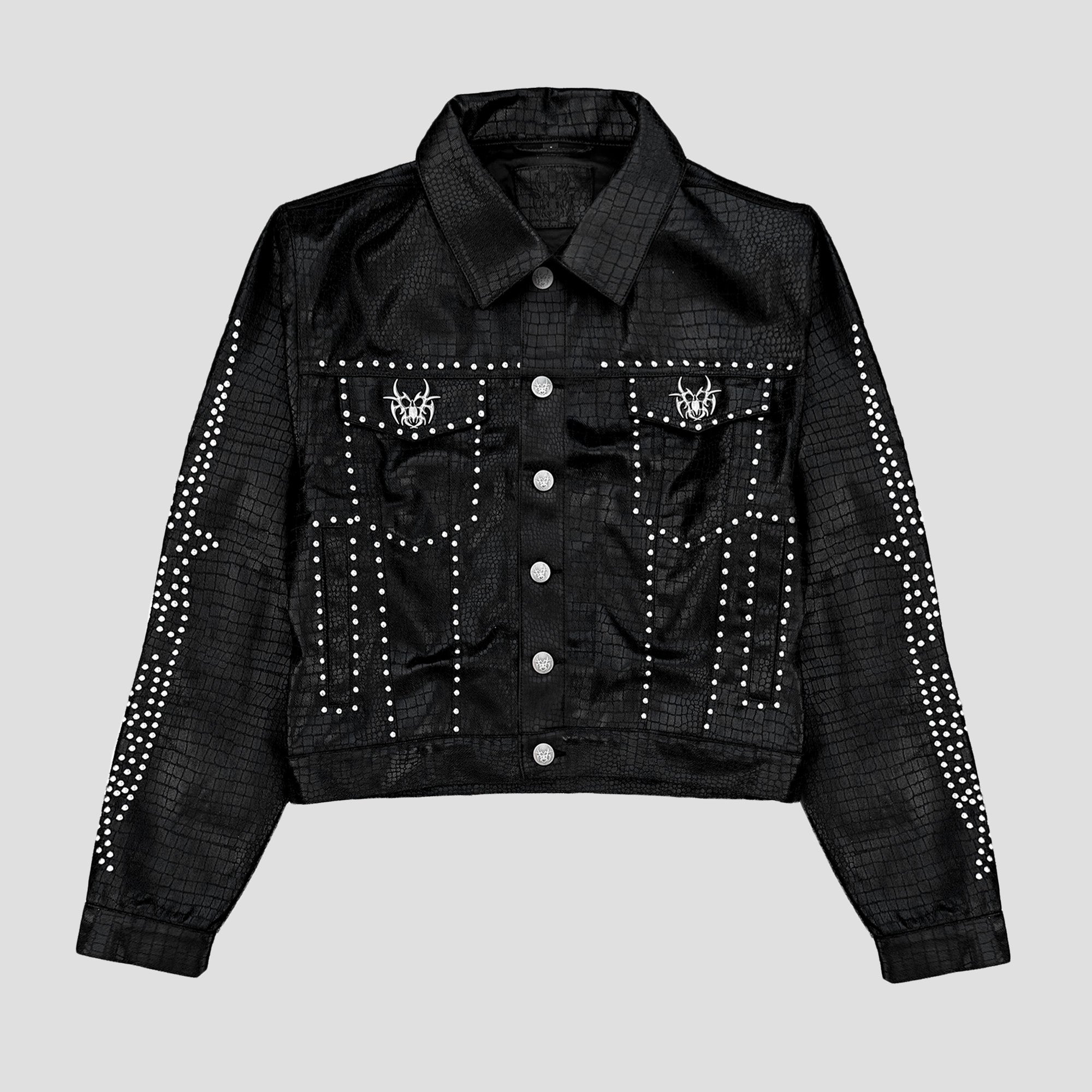 BLACK REPTILLIAN JACKET