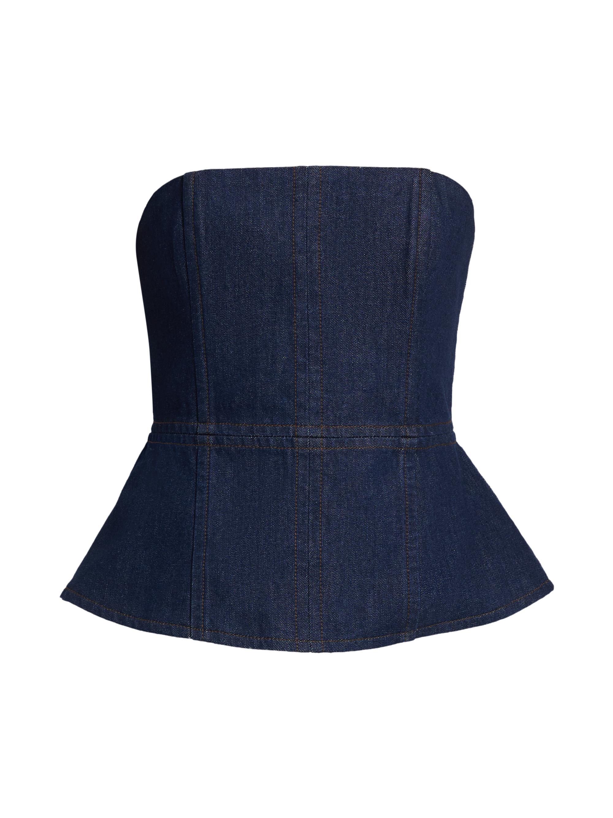 Isabella Denim Strapless Top