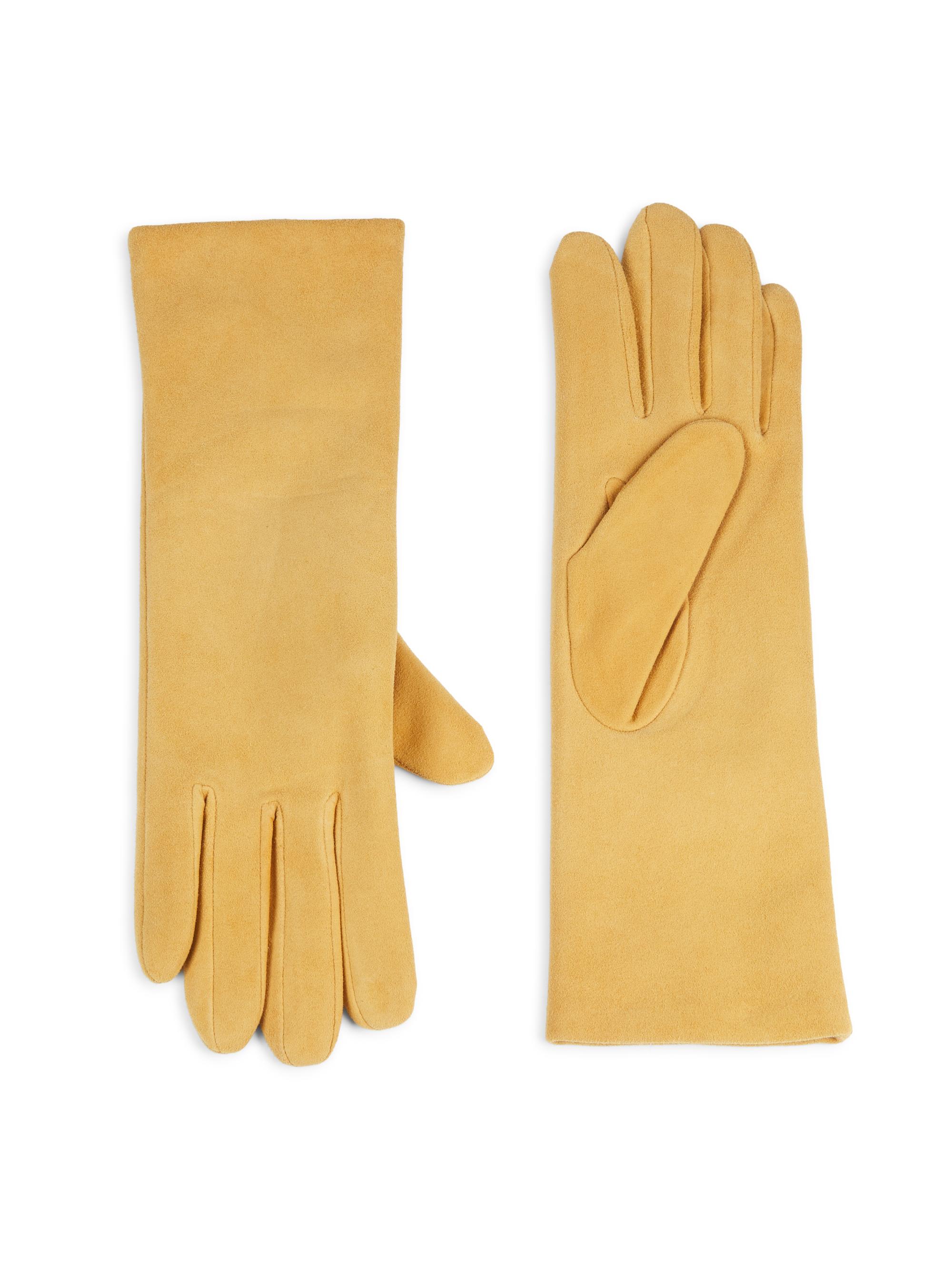 Cashmere-Lined Suede Gloves, image 2 of 2