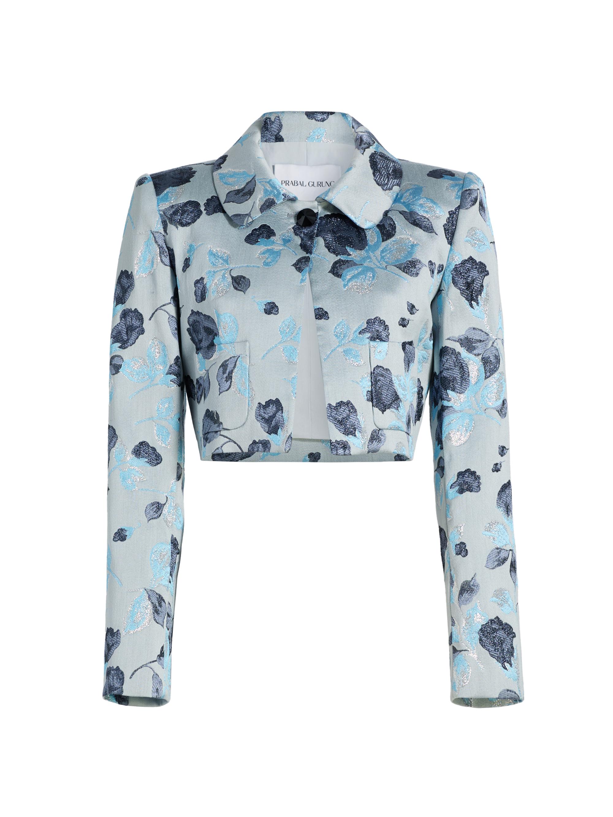 Floral Jacquard Bolero Jacket