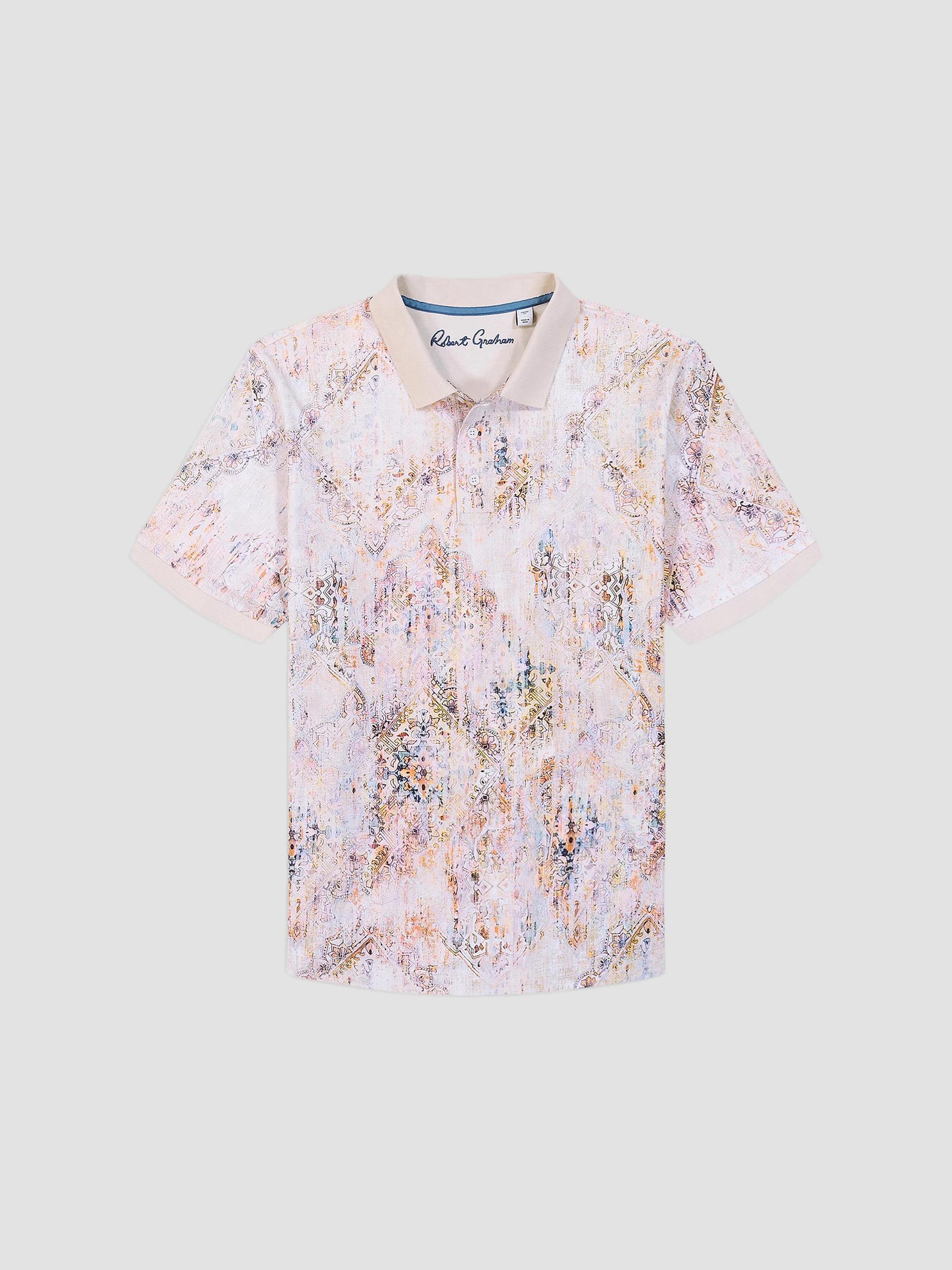 Ryton Printed Cotton Polo Shirt