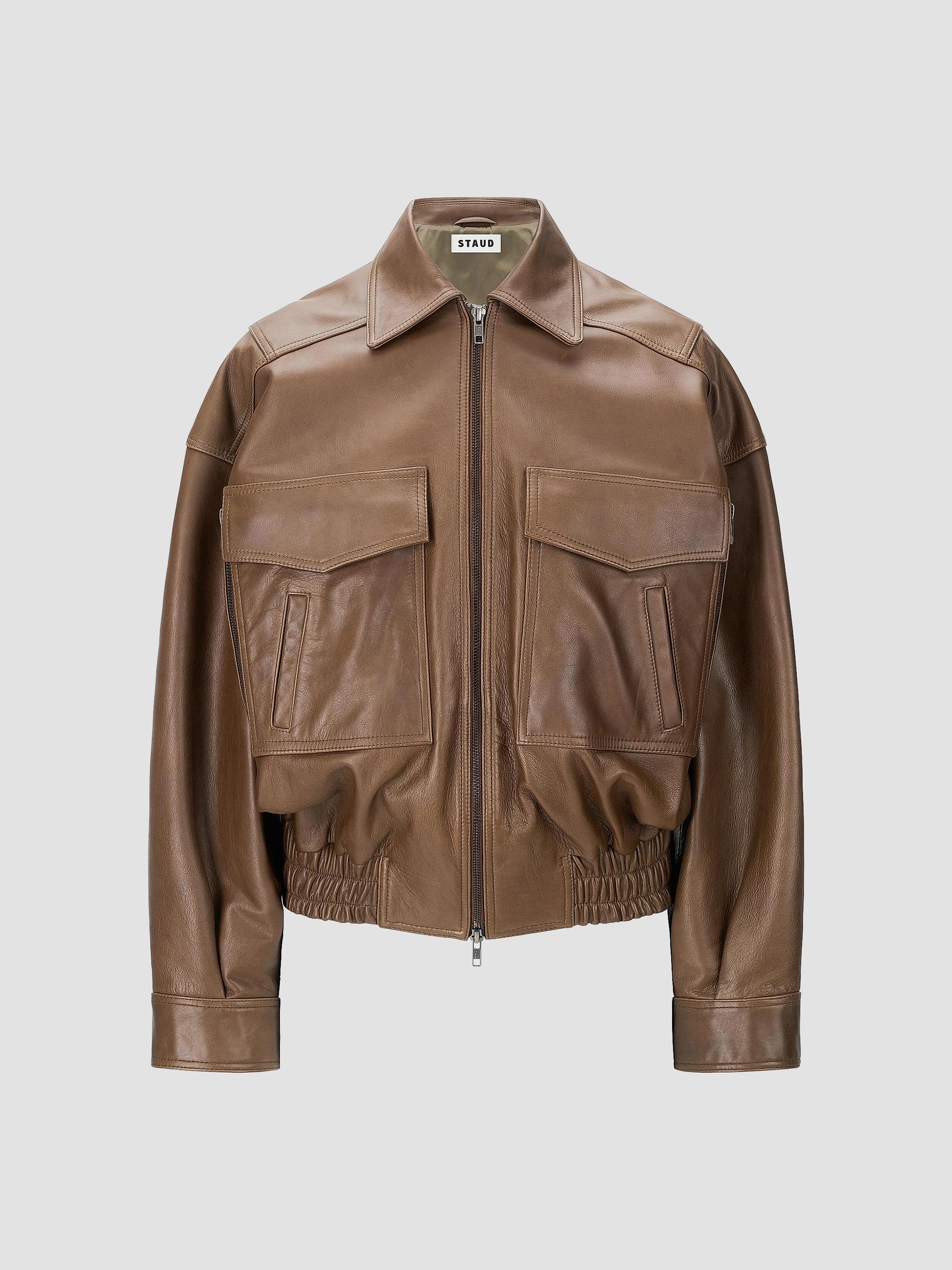 Eugene Leather Bomber Jacket