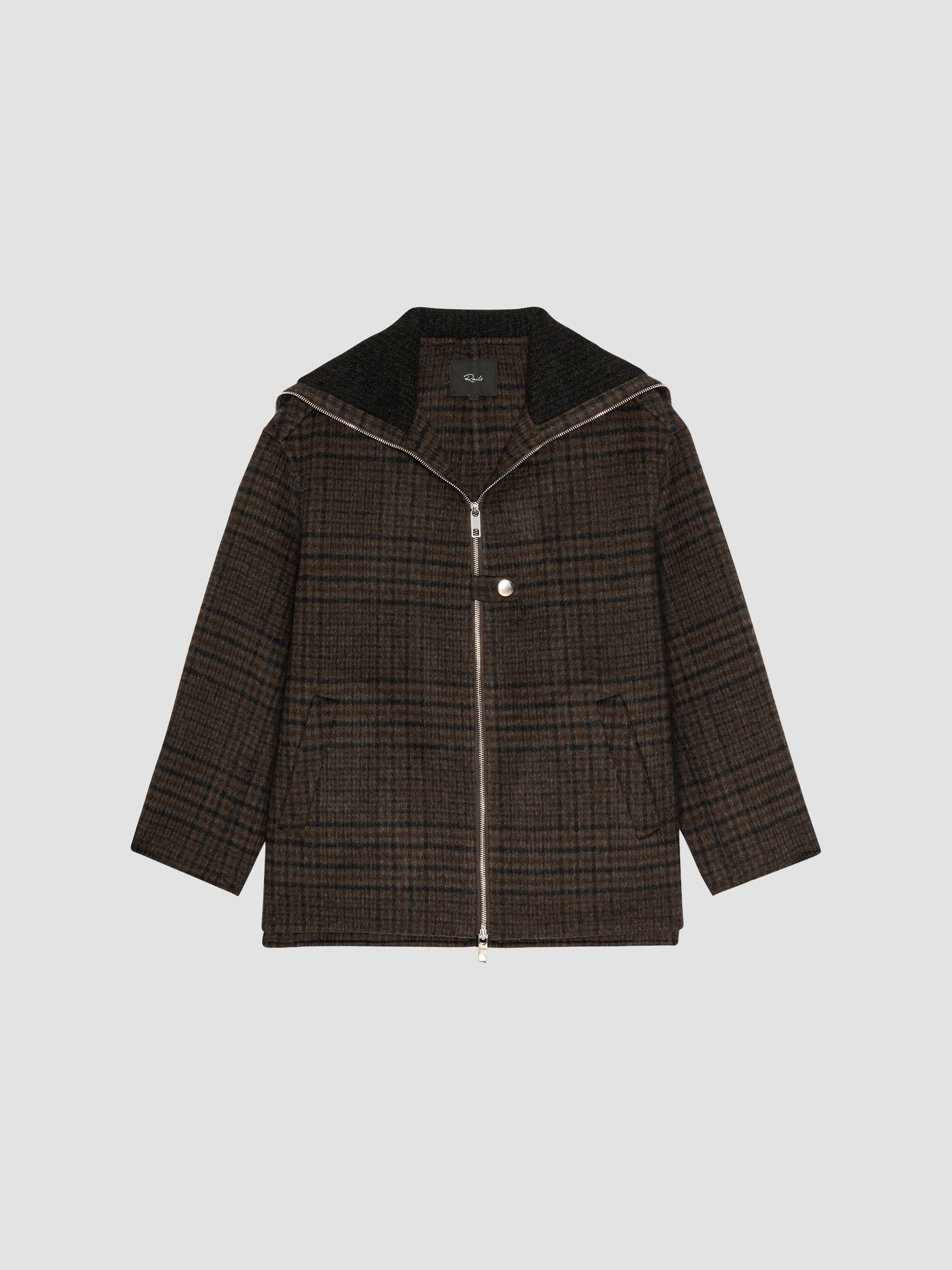 Silves Plaid Wool-Blend Jacket