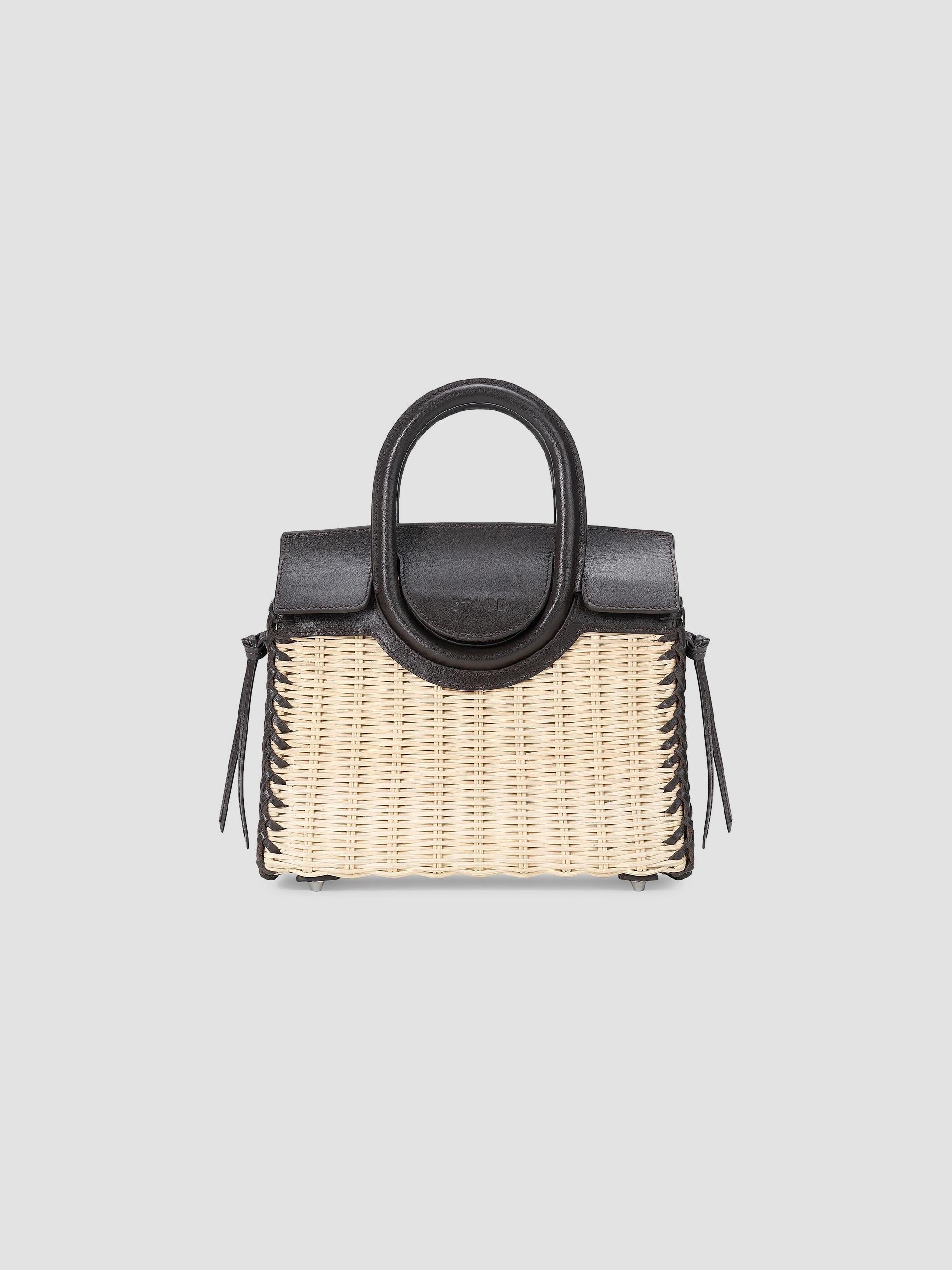 Maude Mini Wicker Carryall Top Handle Bag