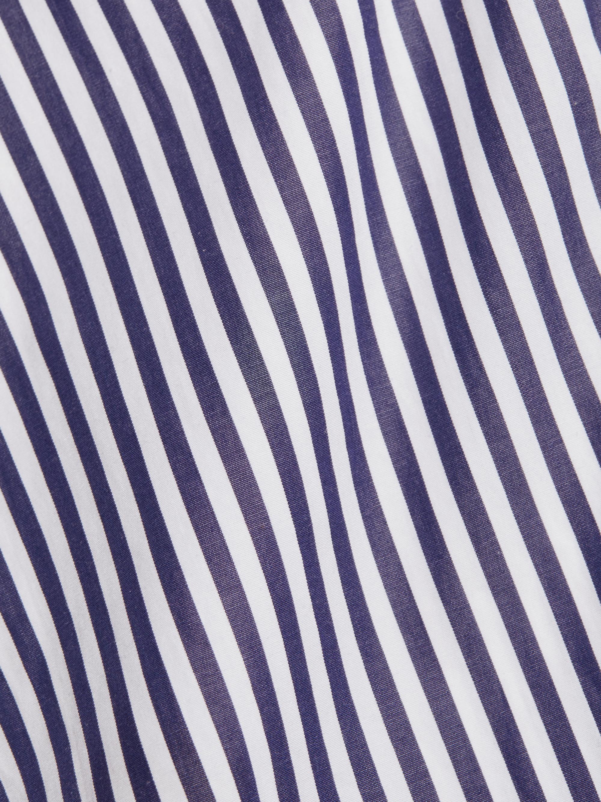 Next Ex Striped Cotton Crop Shirt, image 2 of 7