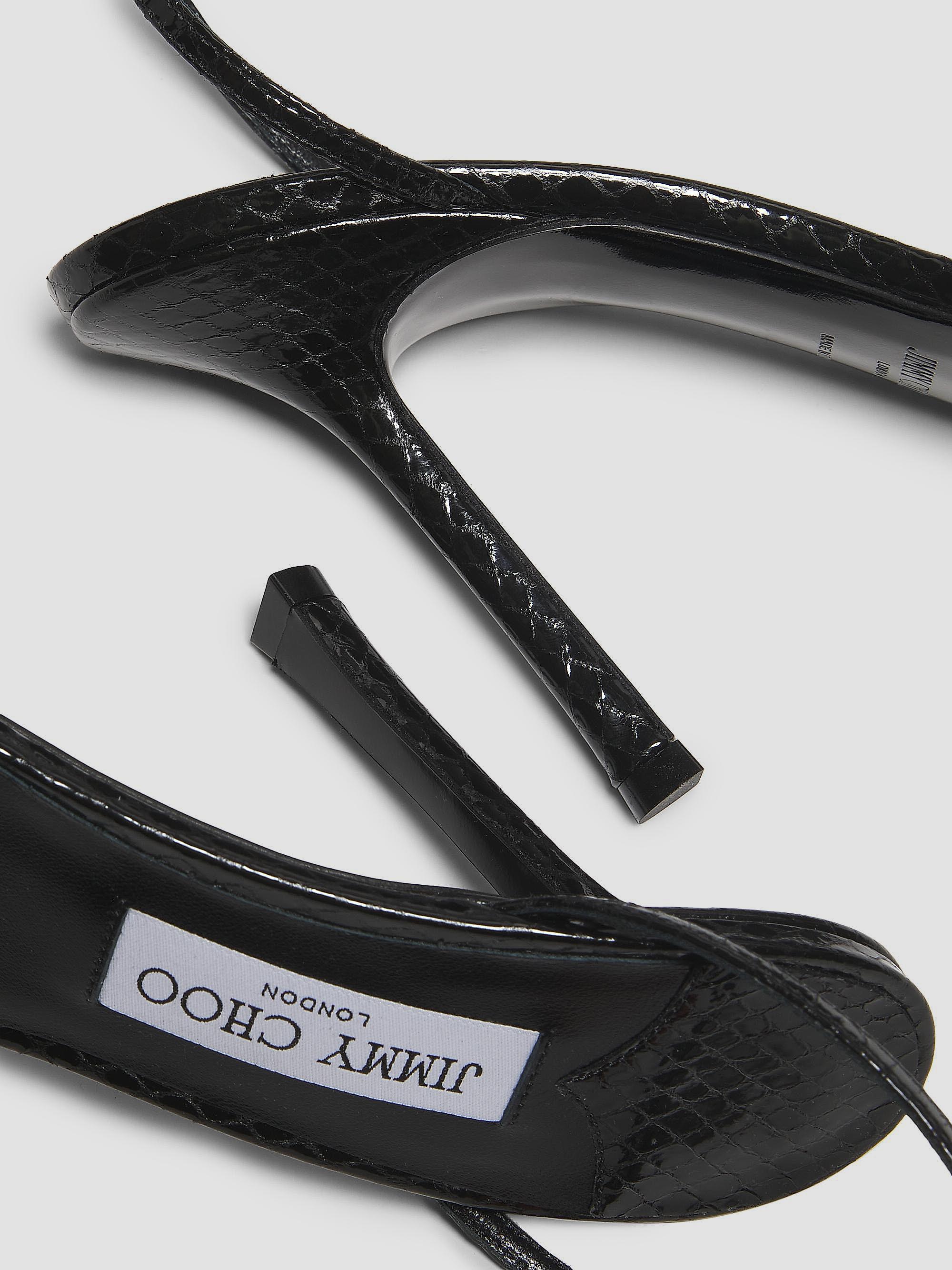 Leo 100MM Metallic Leather Sandals, image 3 of 7