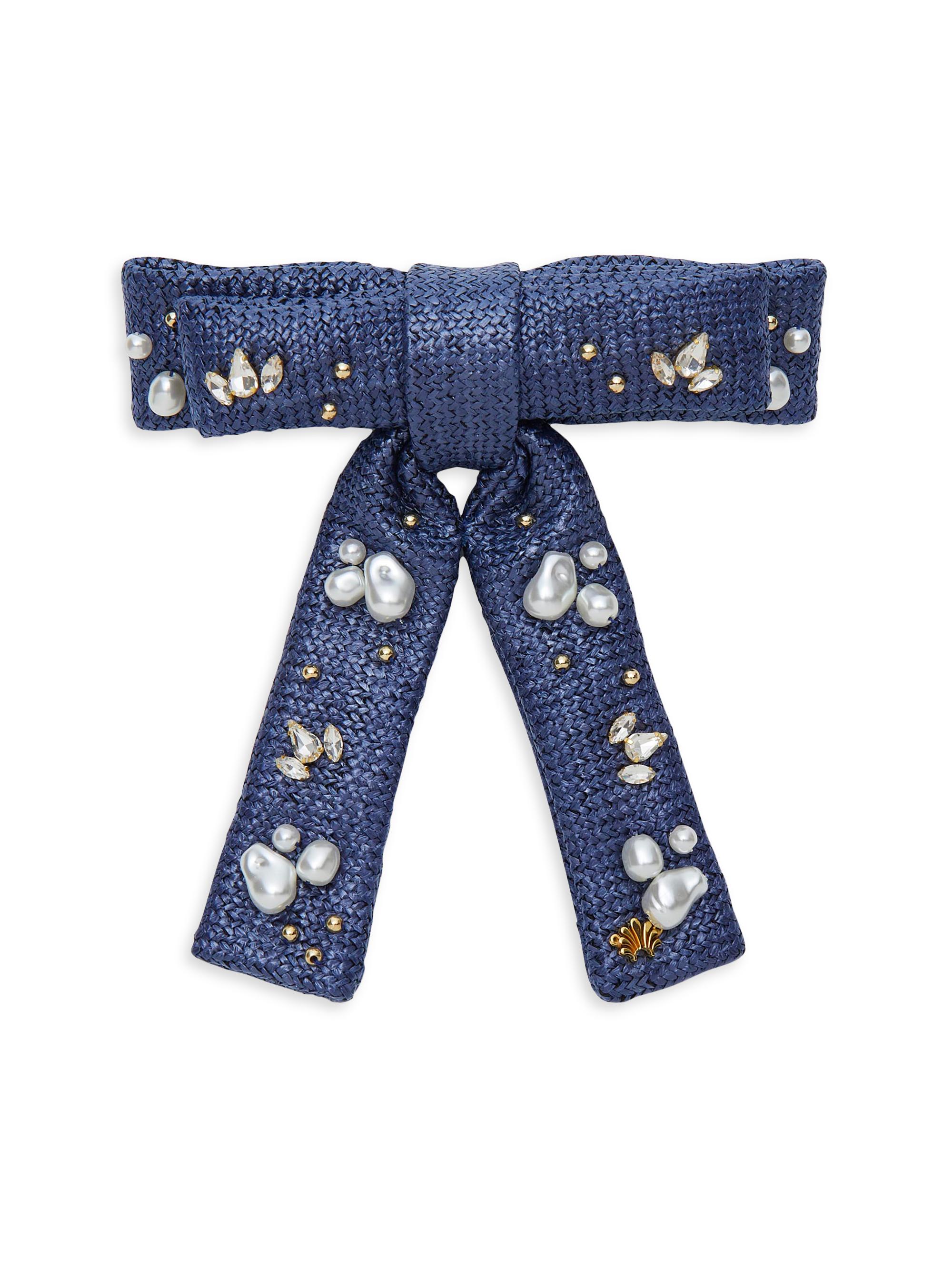 Antoinette Oasis Embellished Bow Barrette