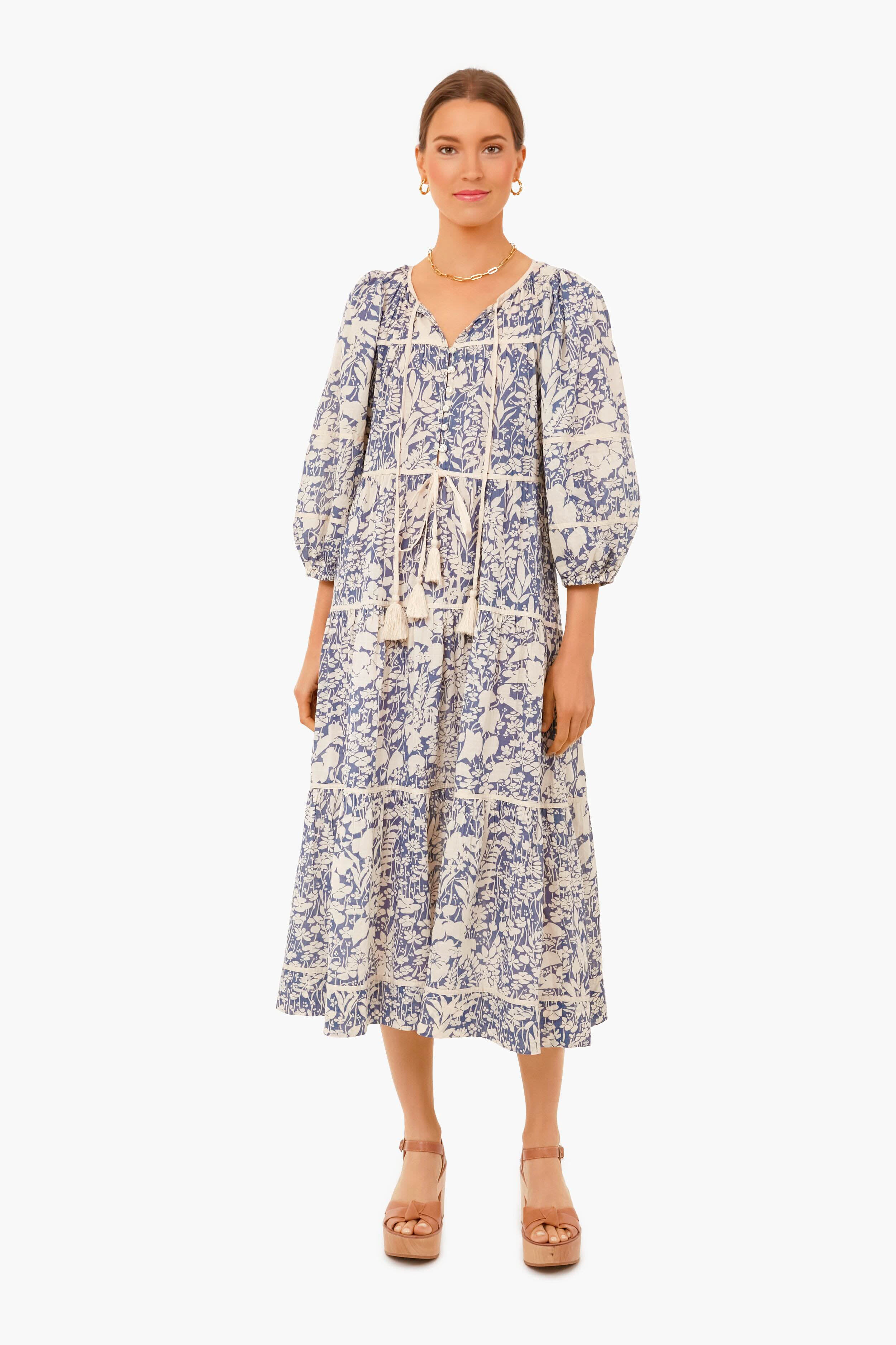Tassel Tie Blouson Dress