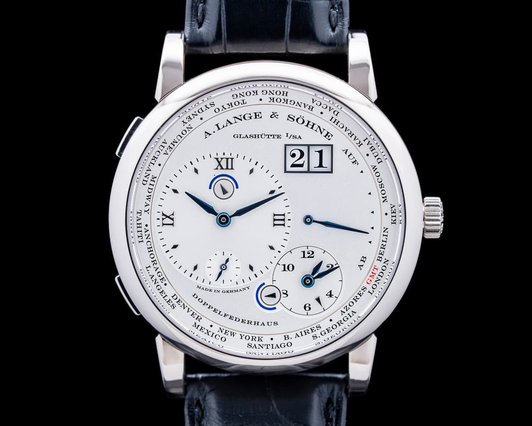 Lange 1 Time Zone "Buenos Aires" 18K White Gold Silver Dial LIMITED