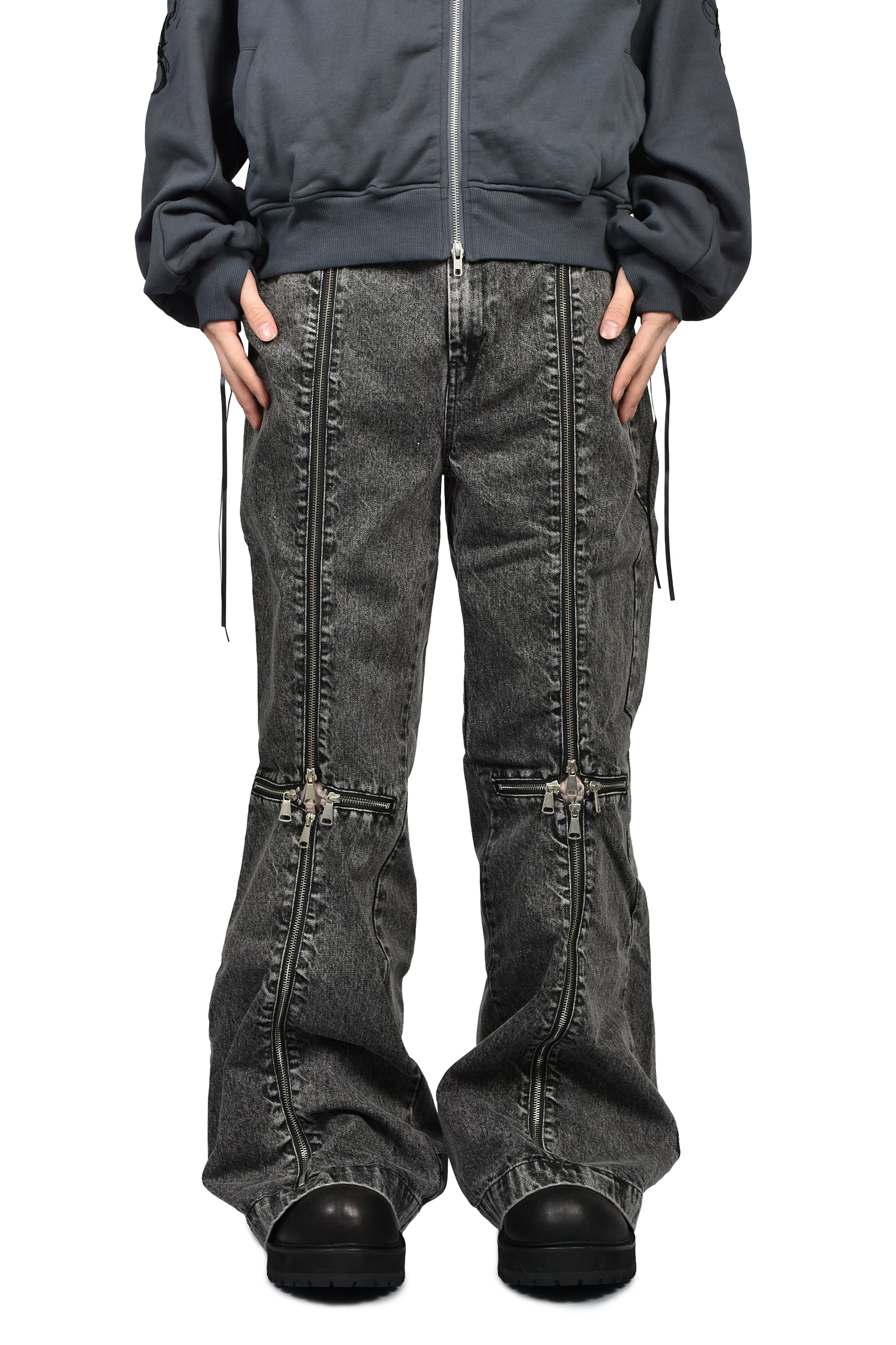 DENIM SACRIFICE TROUSERS / GRY