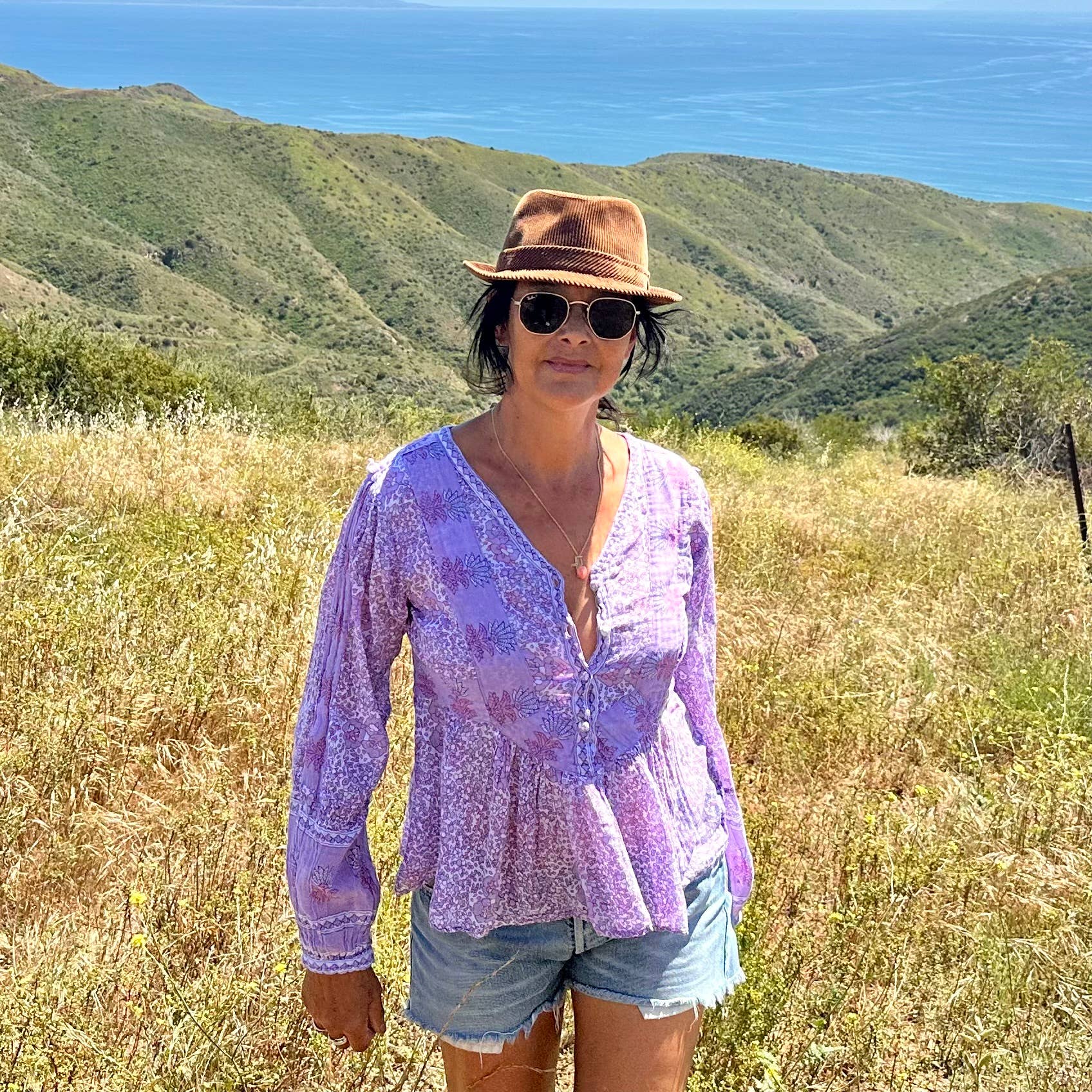Marilou Printed Long Sleeves Blouse Lilac