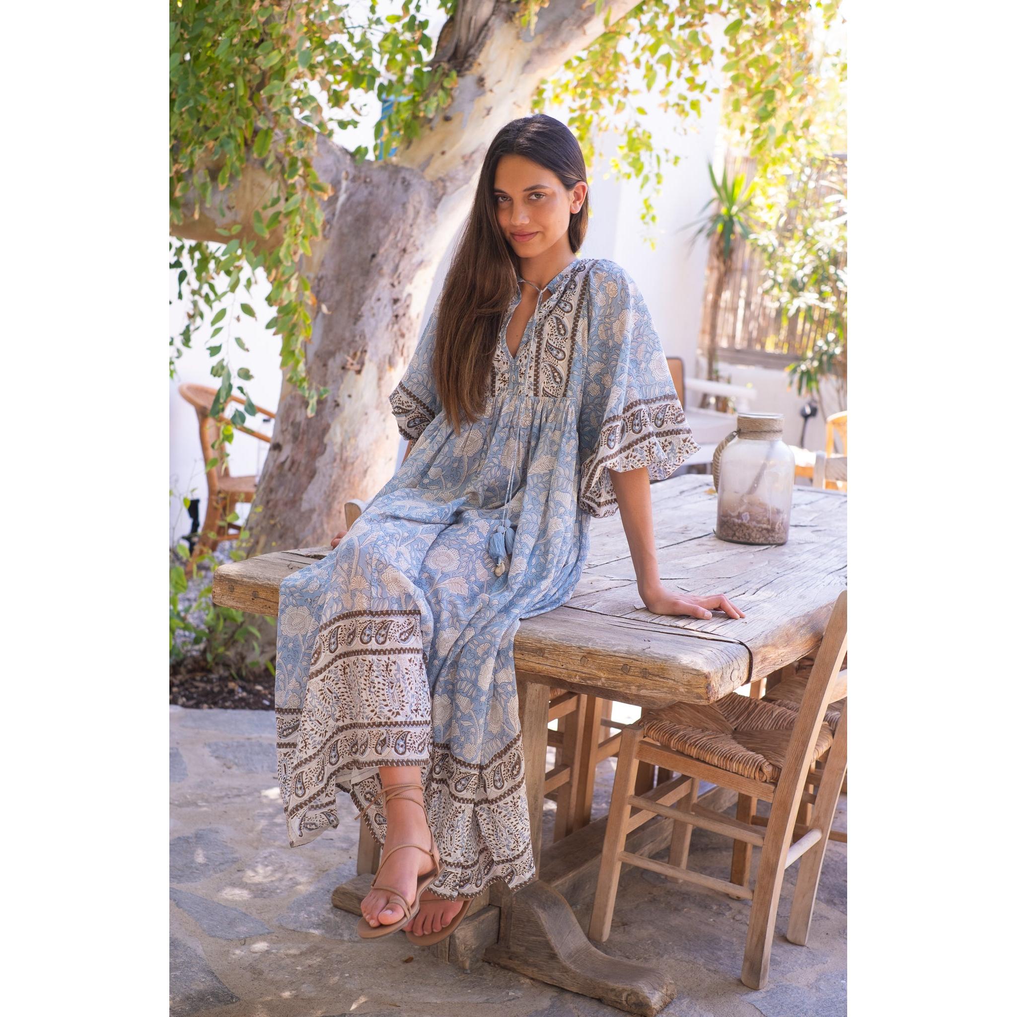 Sylvie Cotton Maxi Tunic Dress