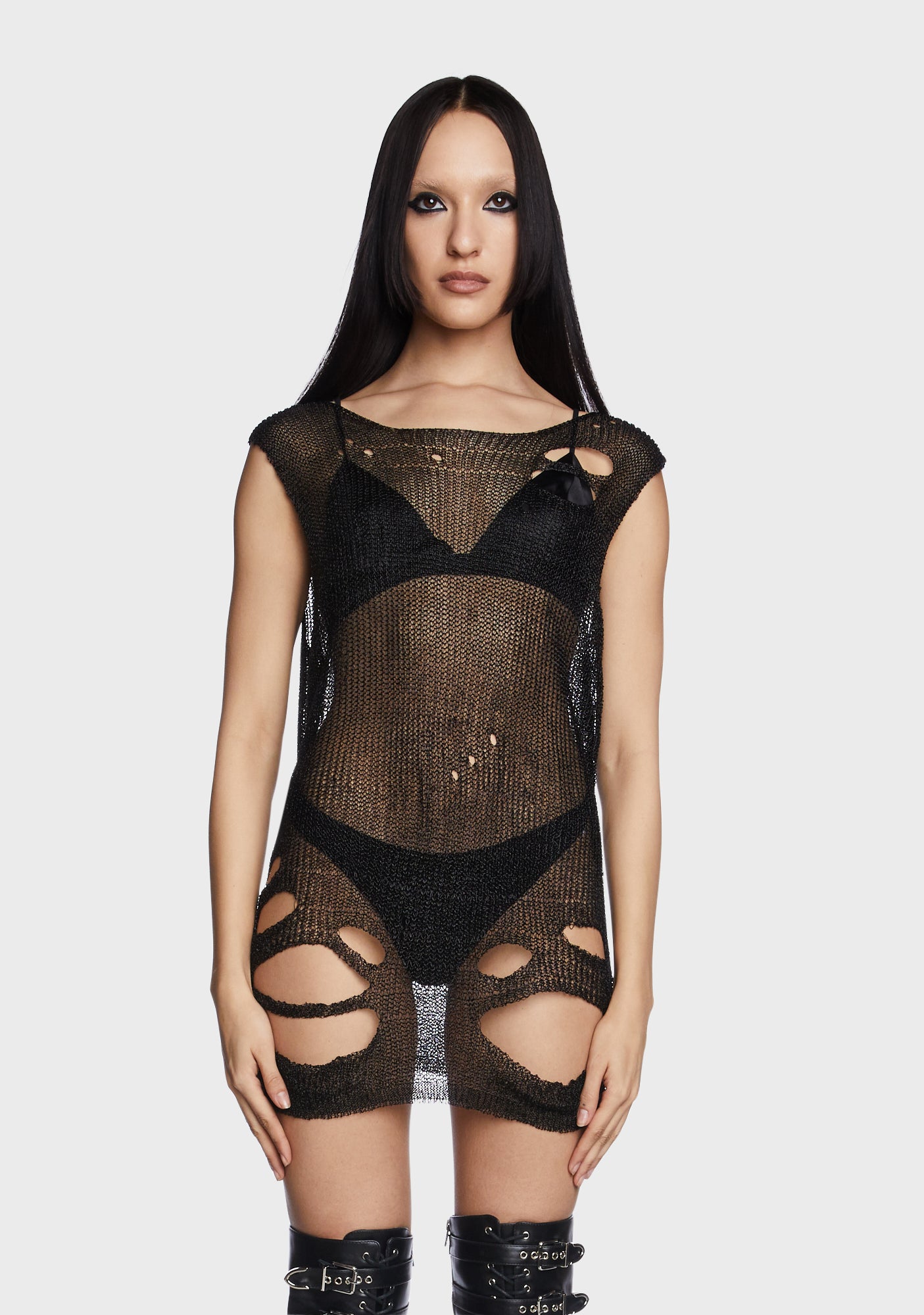 Punk Ripped Mesh Vest