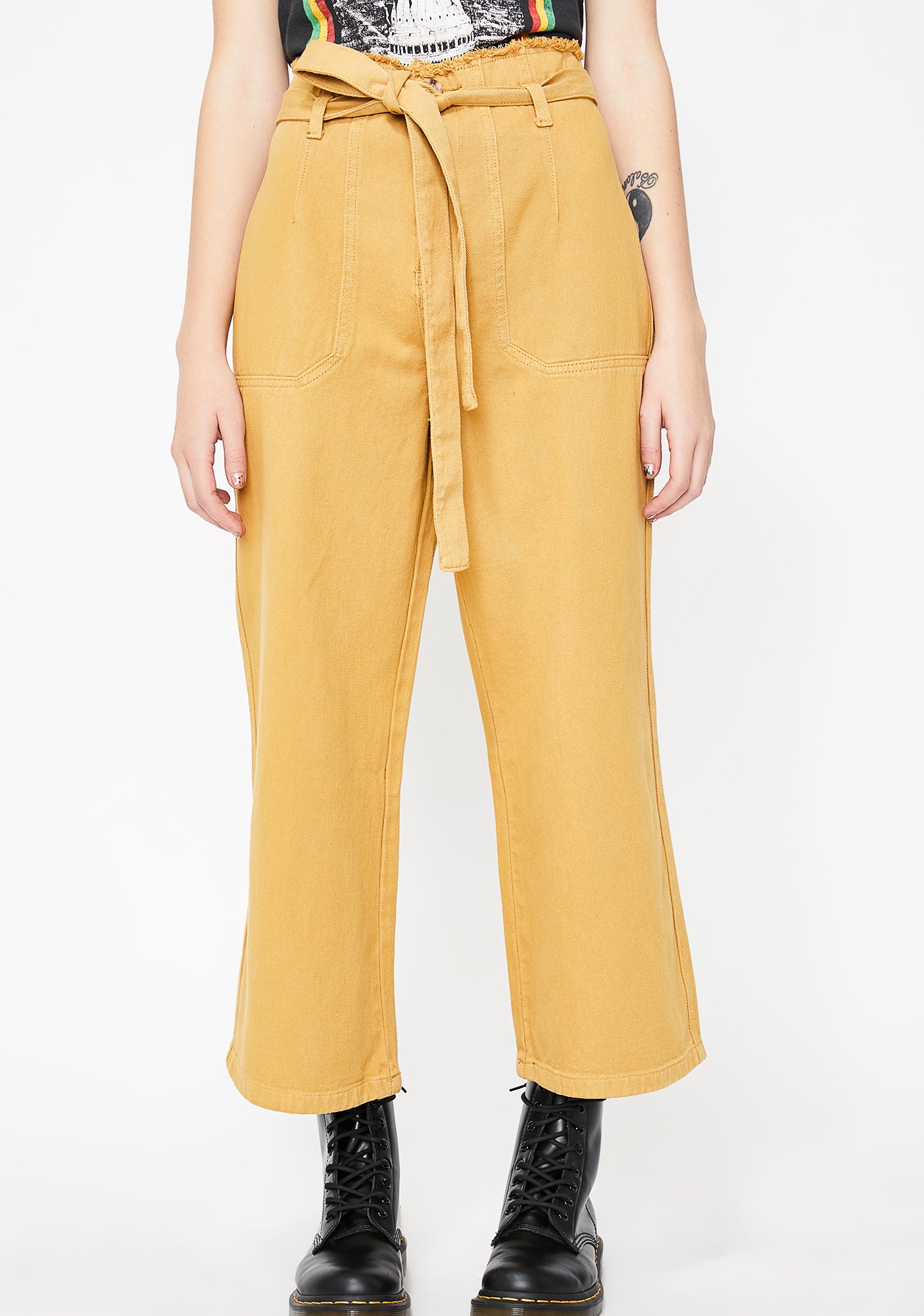 Juiced No Quitting Tie Waist Jeans