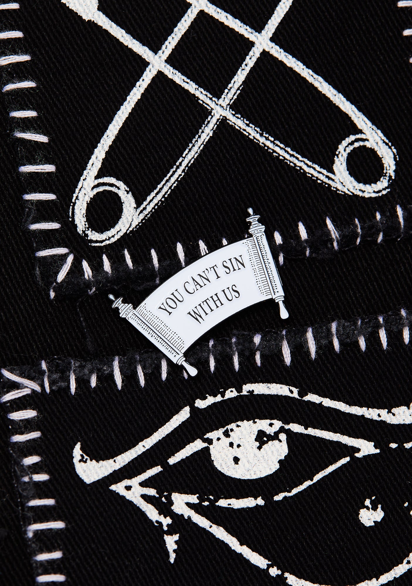 Sin With Us Pin