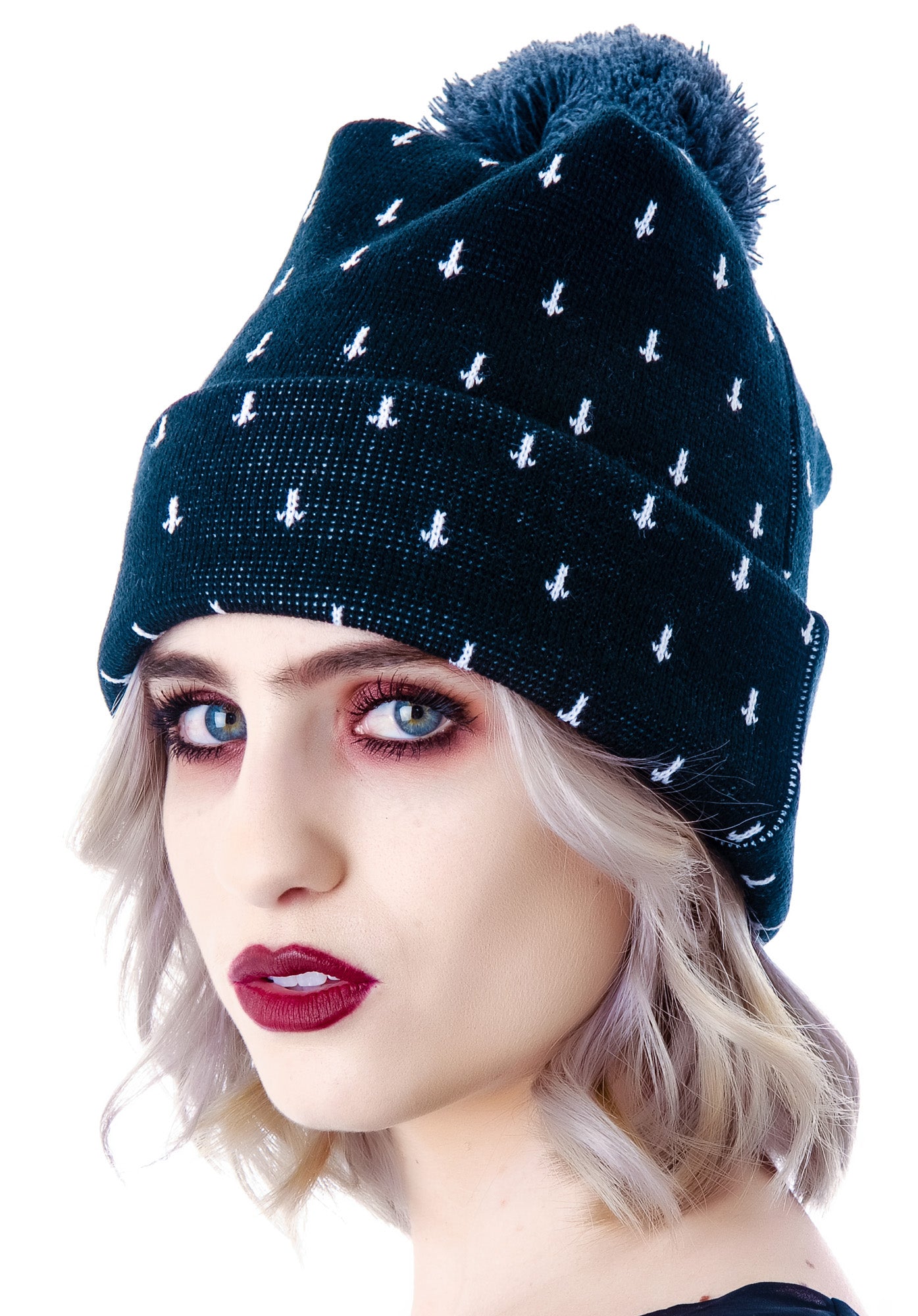 Cross Bobble Beanie