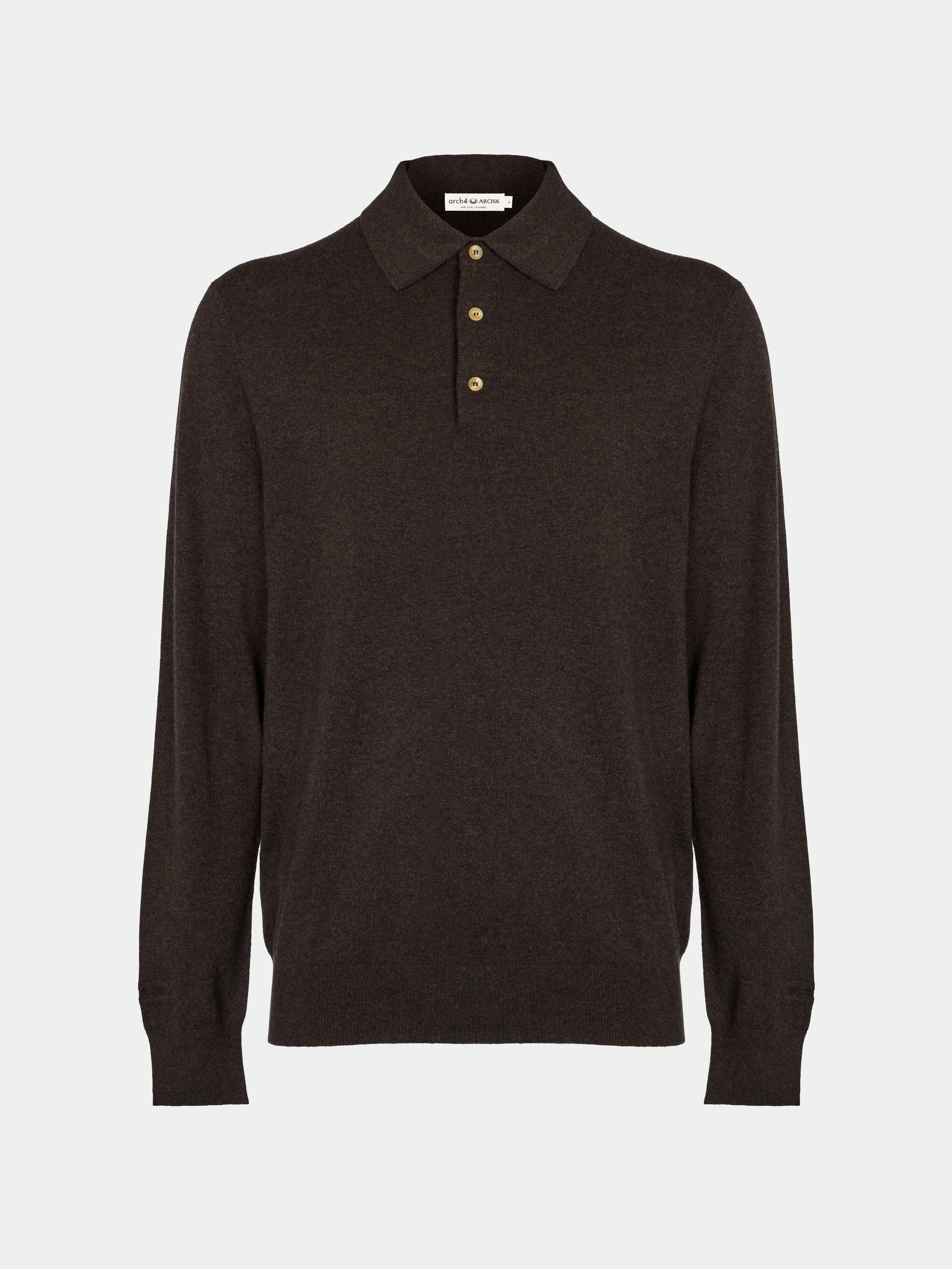Chapman Baby Goat Cashmere Long-Sleeved Polo Top | Size: L