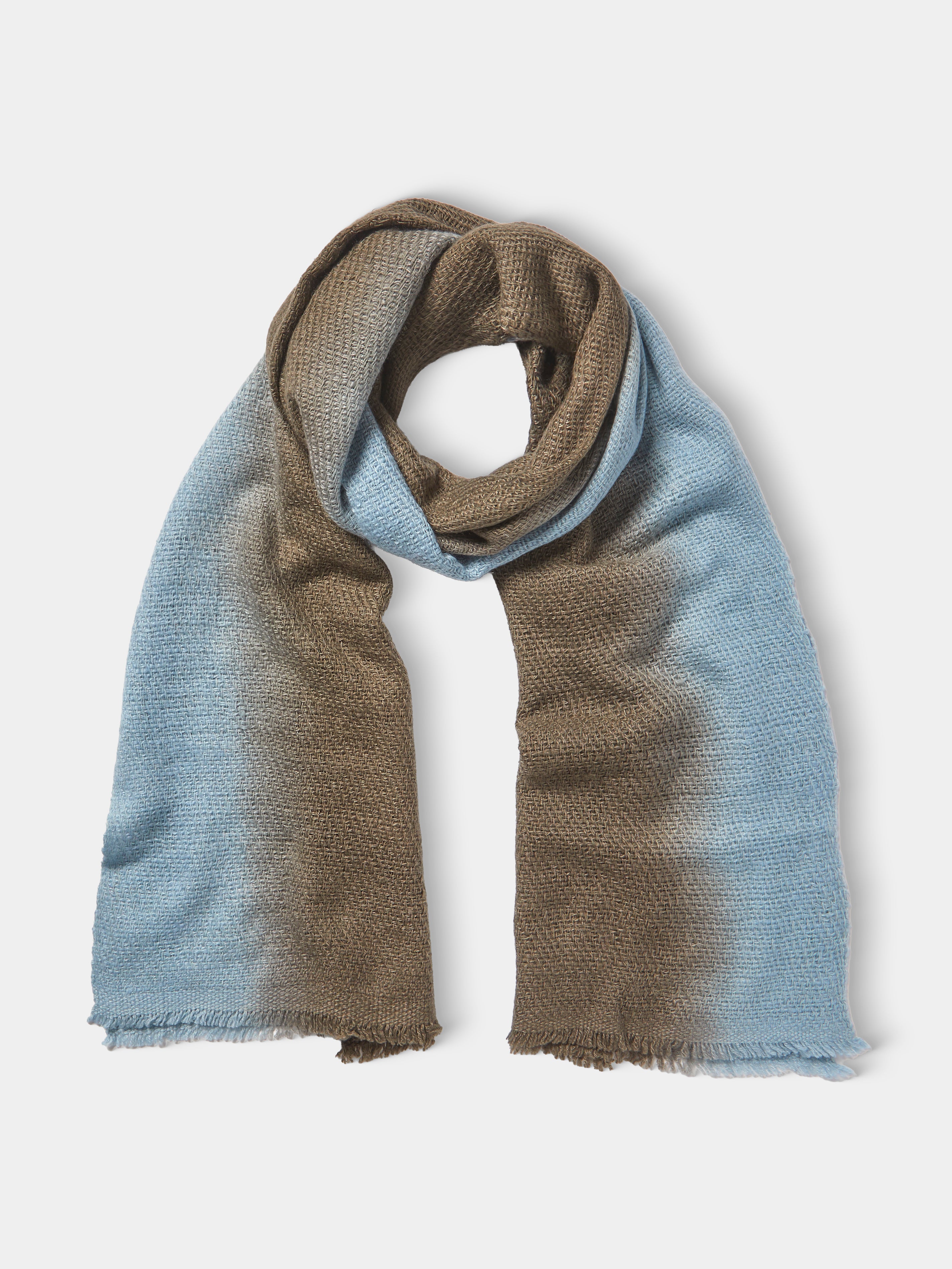 Women's Cashmere Ombré-Border Scarf (78.5in/2m)