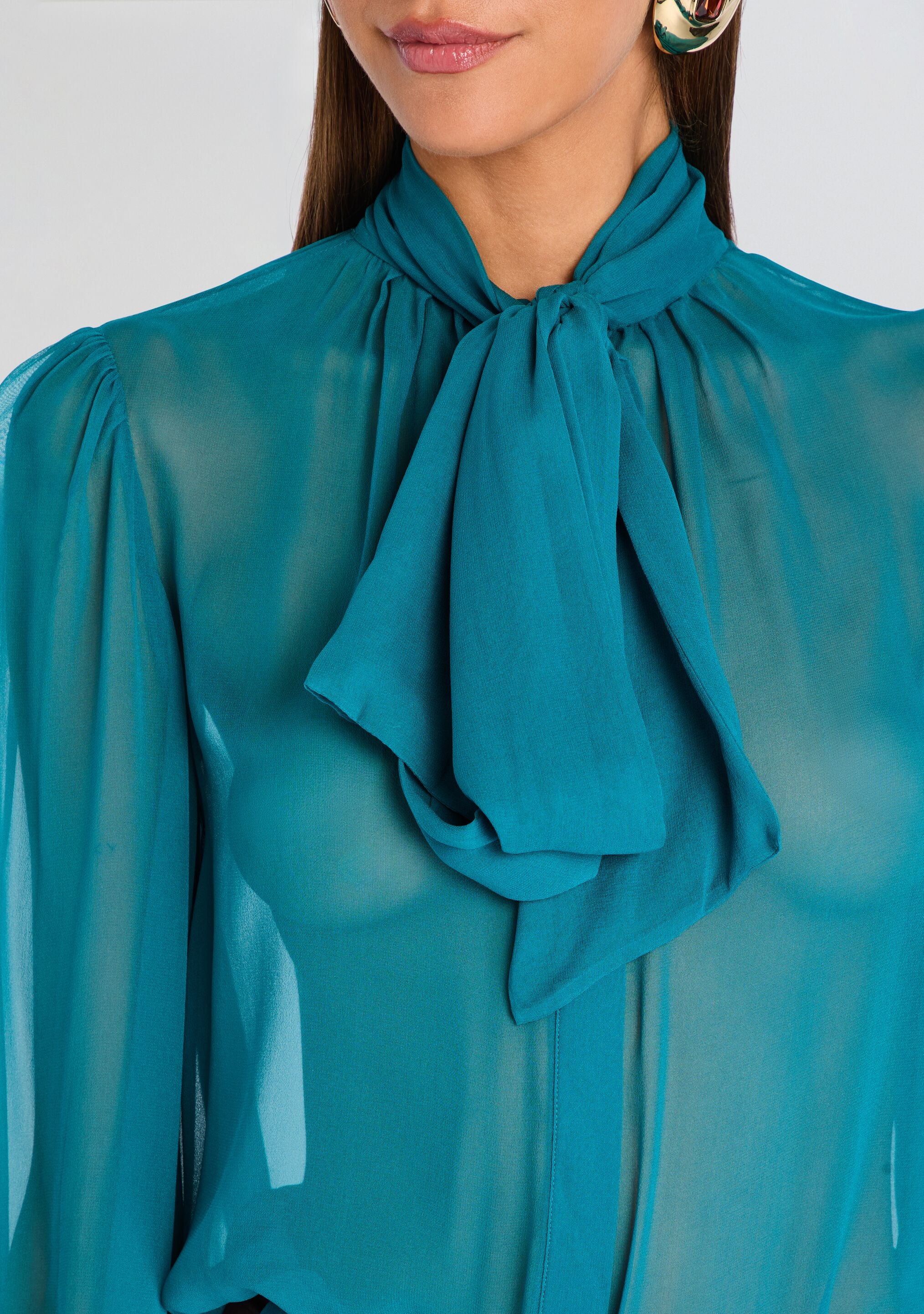 Hasli Silk Chiffon Top, image 2 of 5