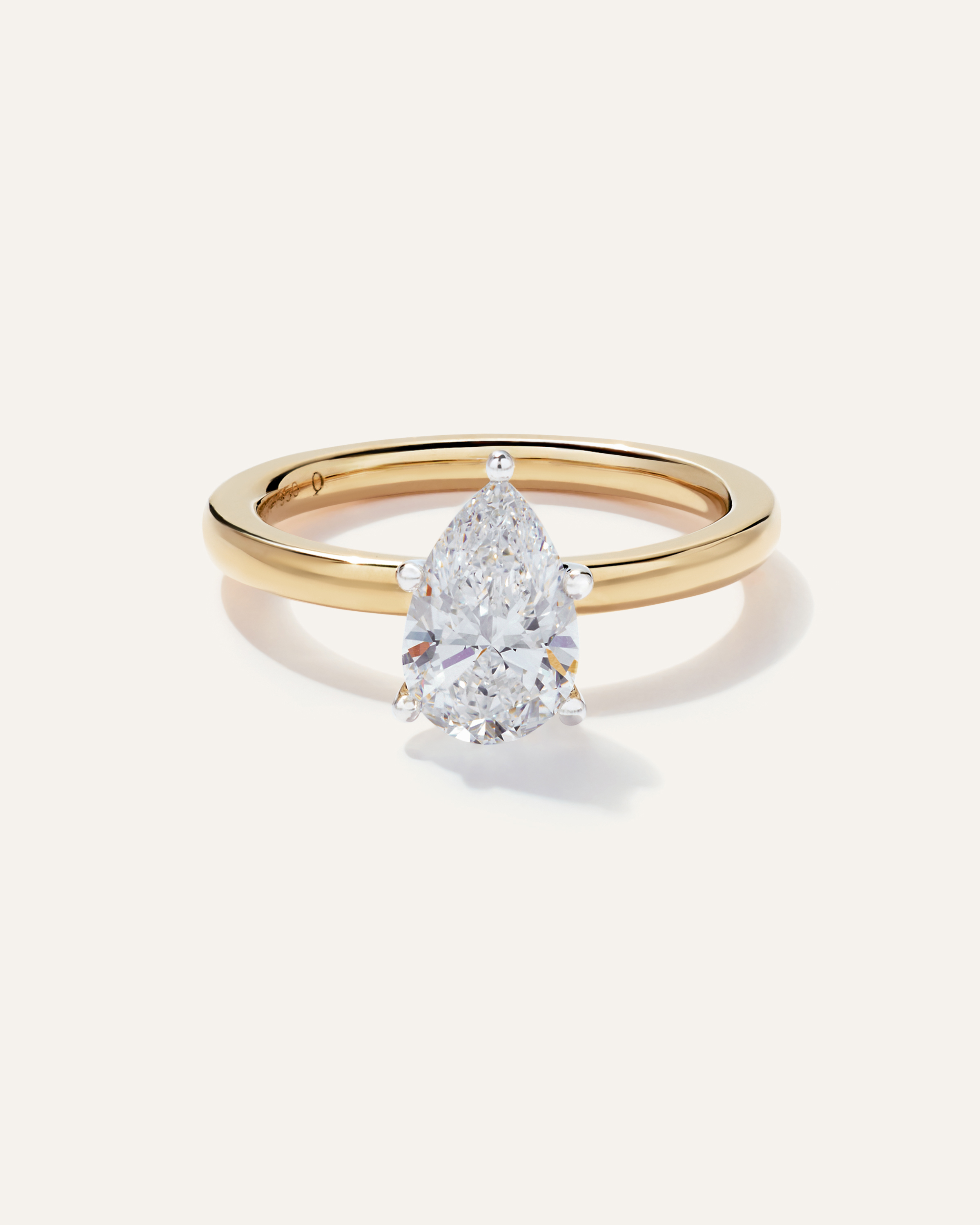 Lab Grown Diamond Pear Comfort Fit Engagement Ring - 1.5ct — Image 5