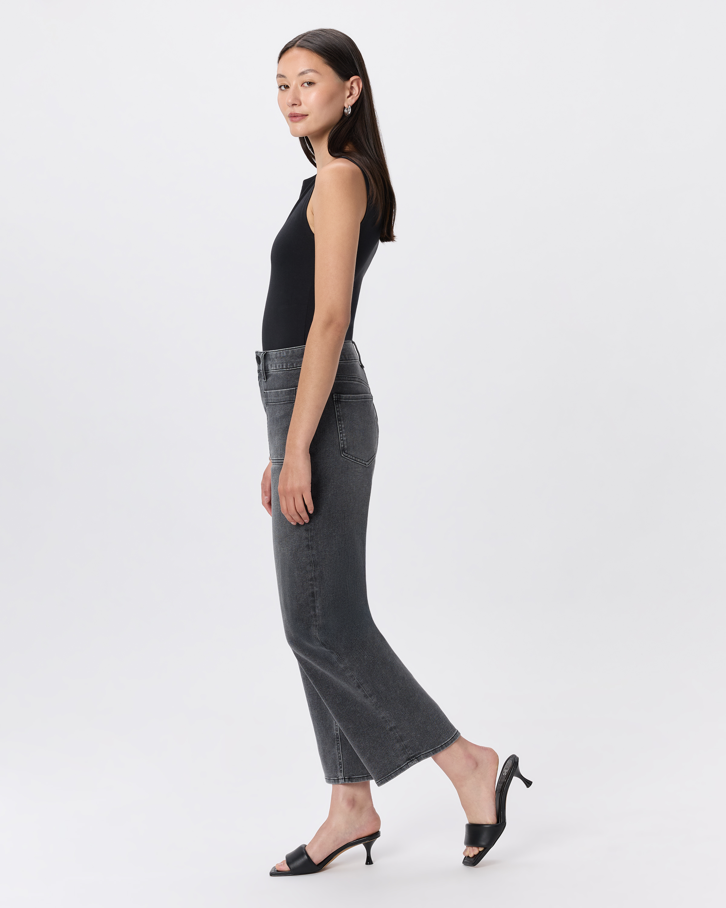 Bella Stretch Patch Pocket Wide Leg Jeans — Image 27
