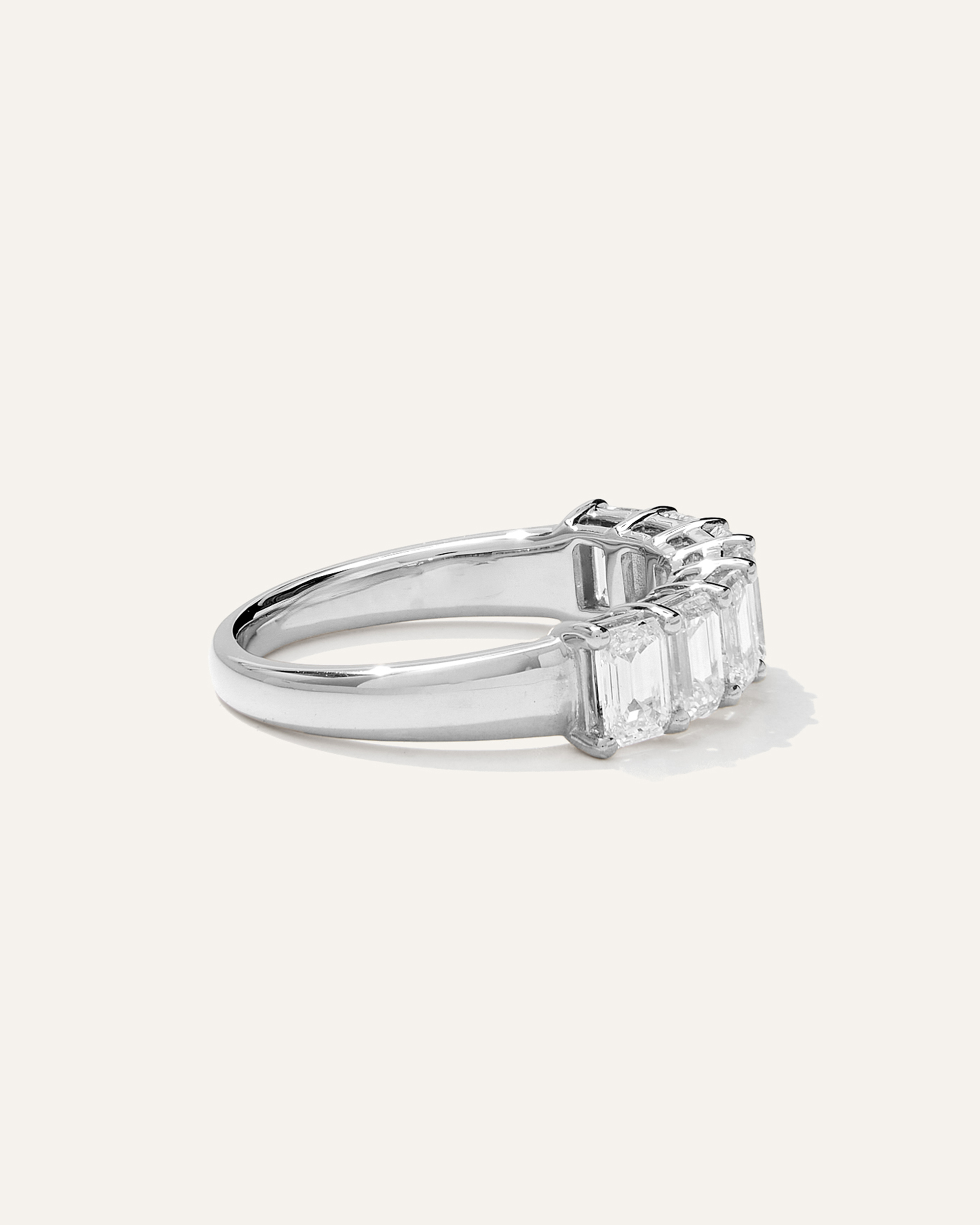 Lab Grown Diamond Emerald Seven Stone Band — Image 11