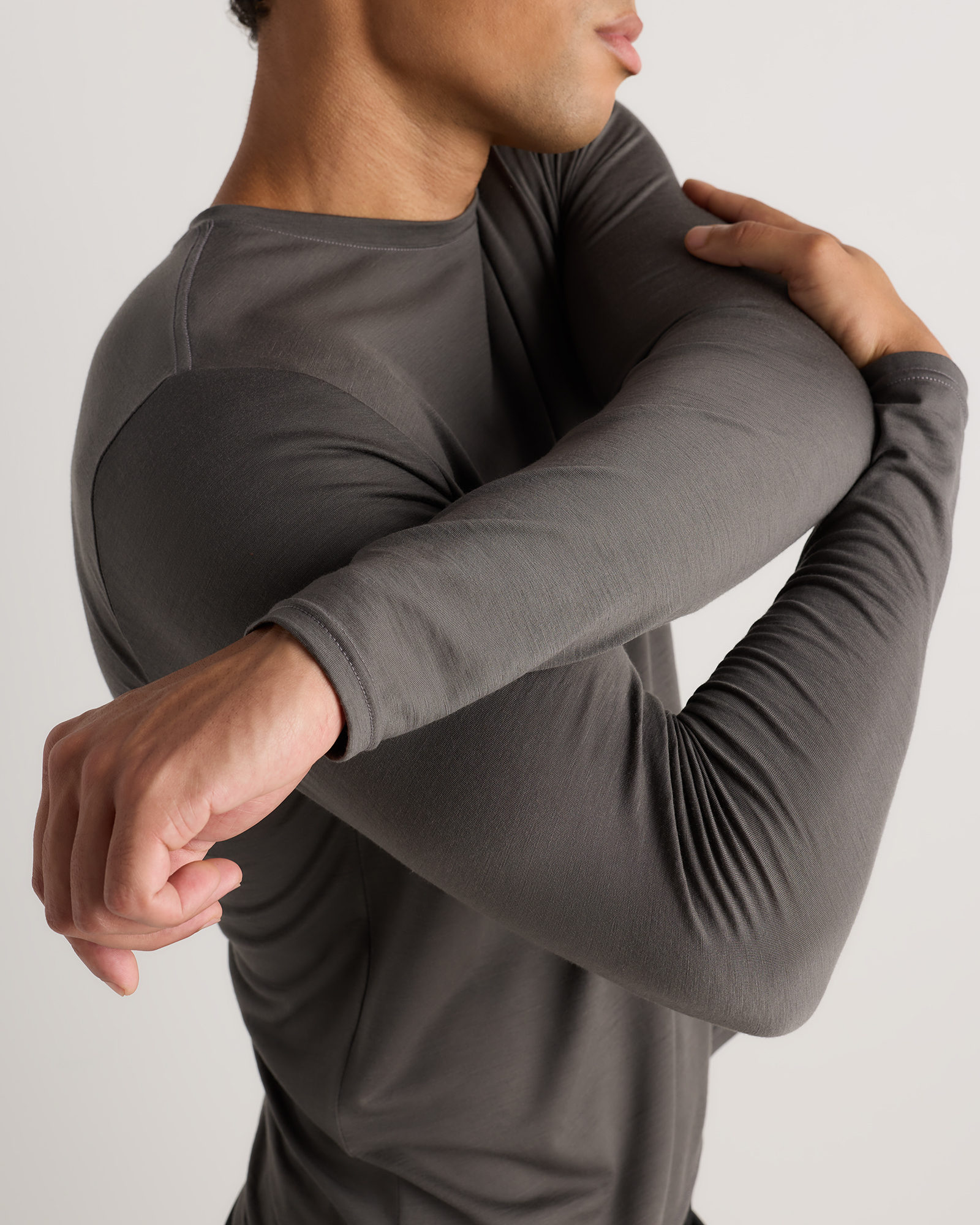 100% Merino Wool All-Season Long Sleeve Base Layer Tee — Image 9