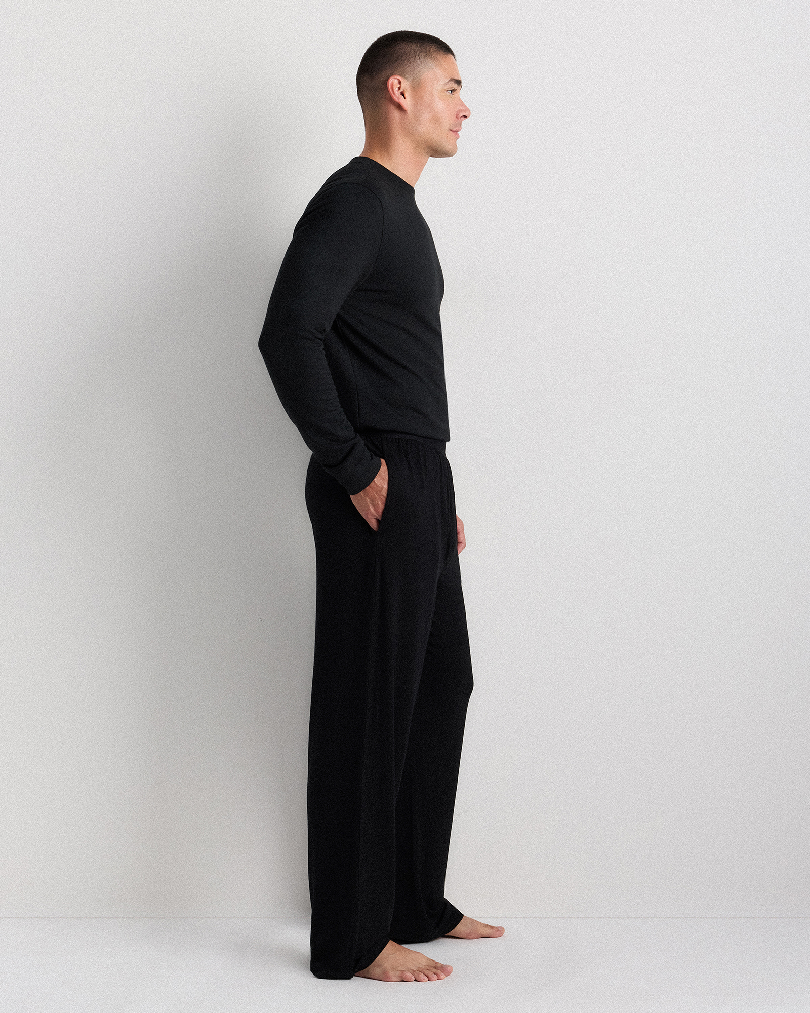 Bamboo Jersey Relaxed Lounge Pants — Image 10