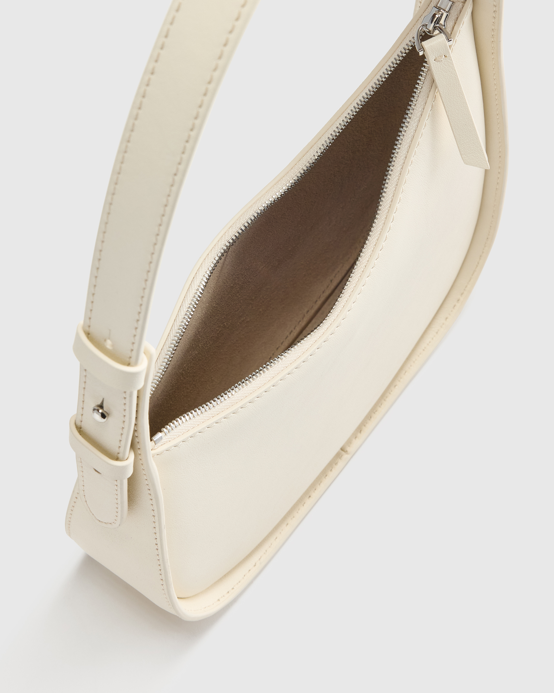 Italian Leather Asymmetrical Mini Shoulder Bag — Image 27