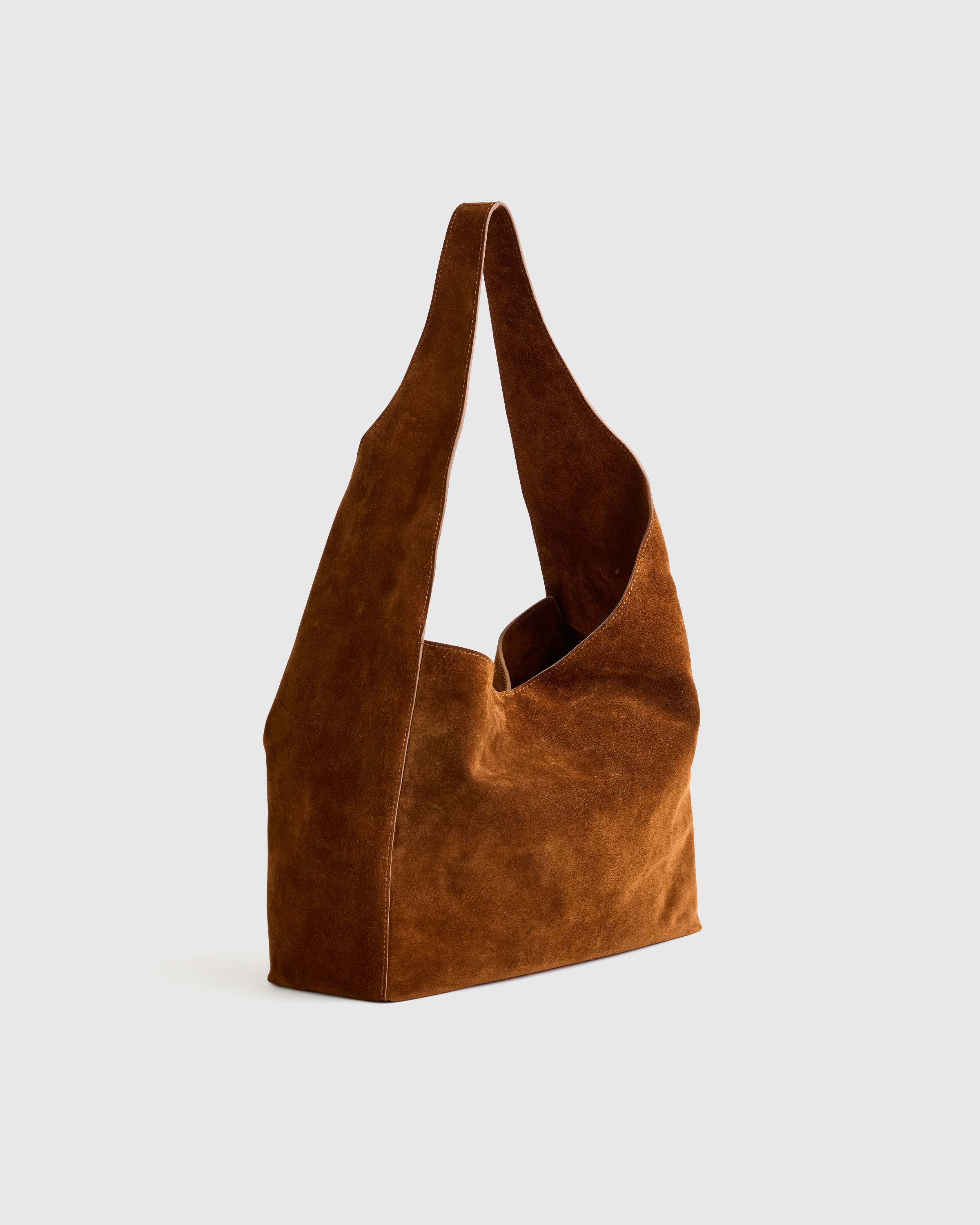 Italian Suede Slouchy Shoulder Bag — Image 28