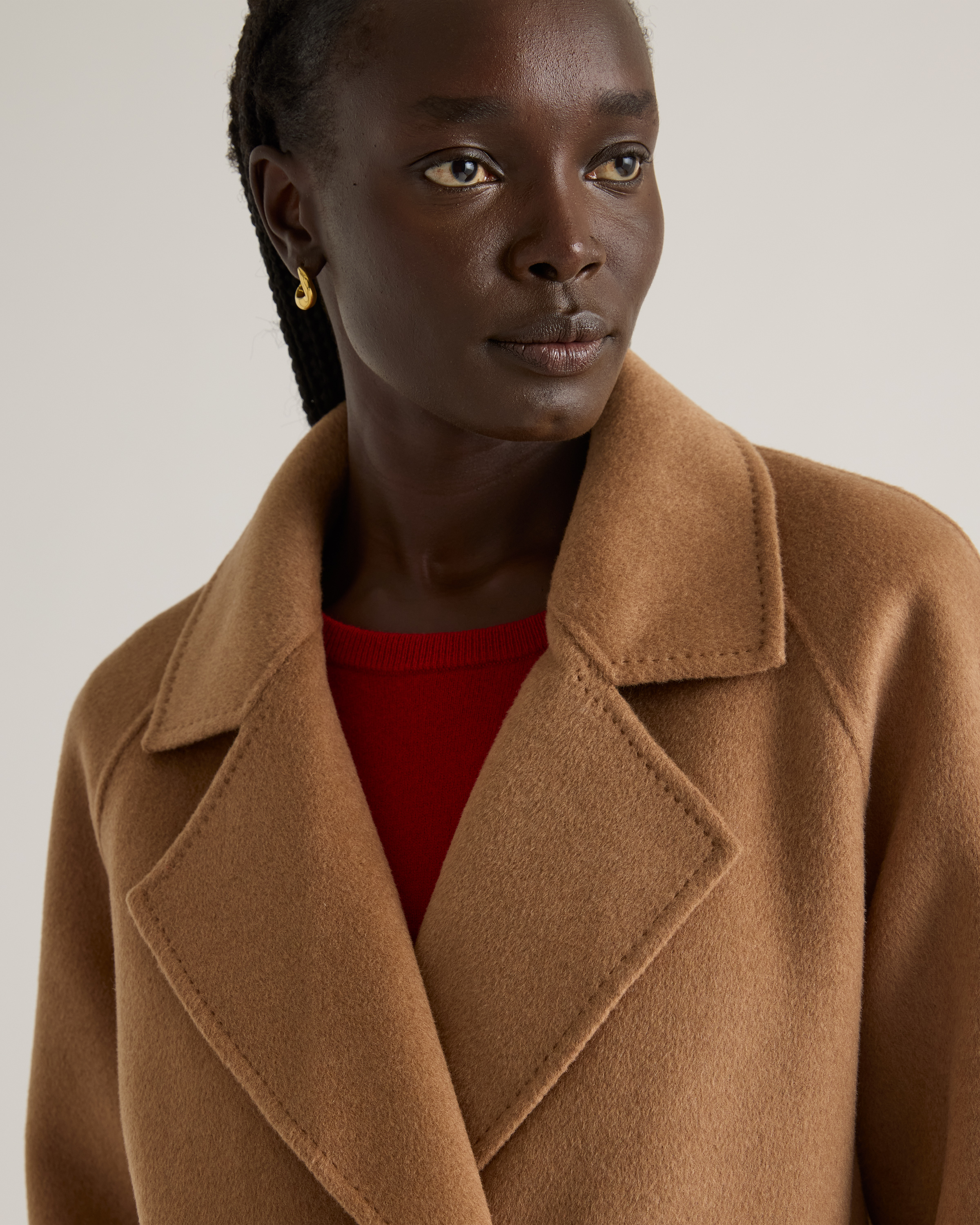 Double-Faced Merino Wool Notched Lapel Coat — Image 4