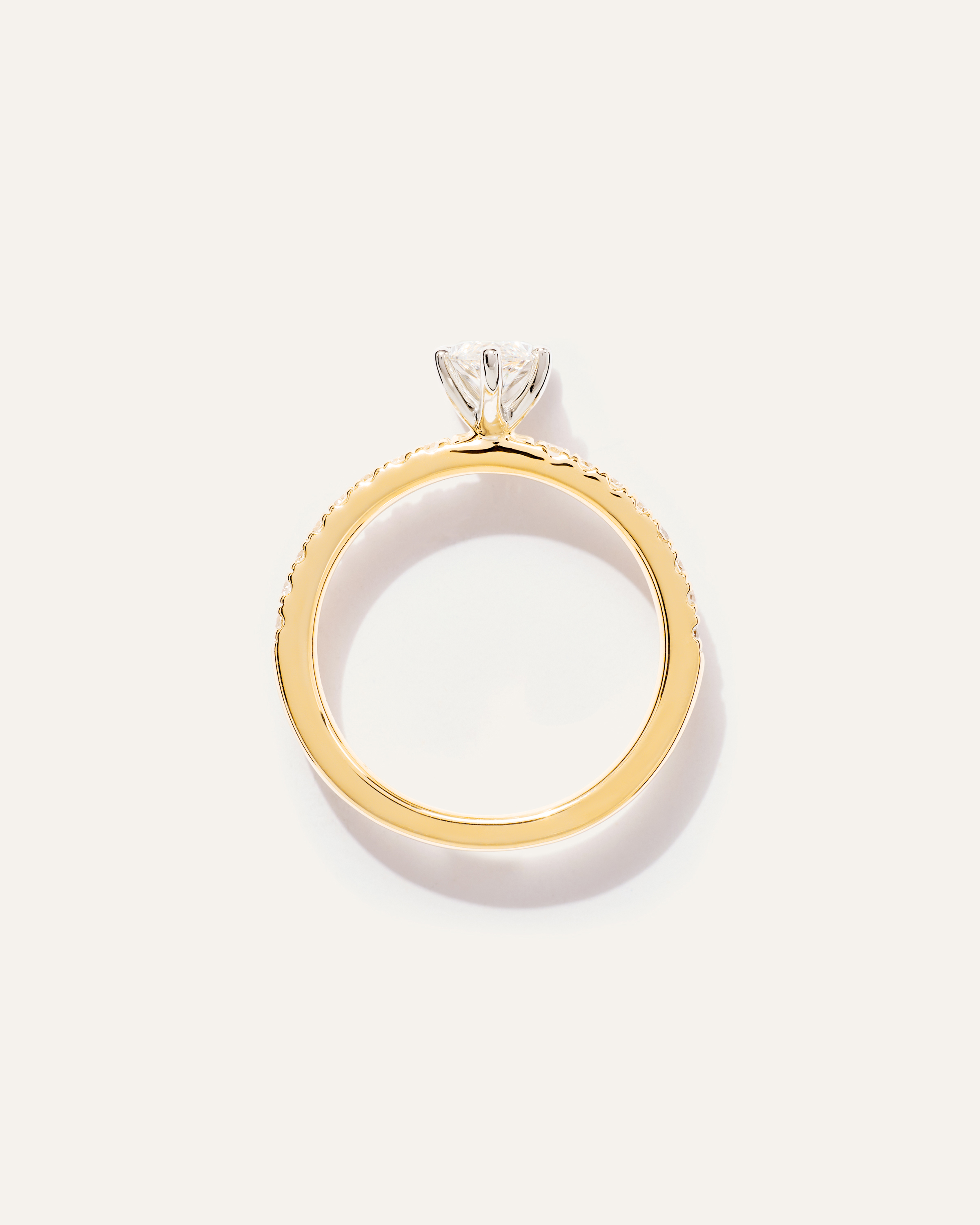 Lab Grown Diamond Marquise Petite Pave Engagement Ring - 1ct — Image 5