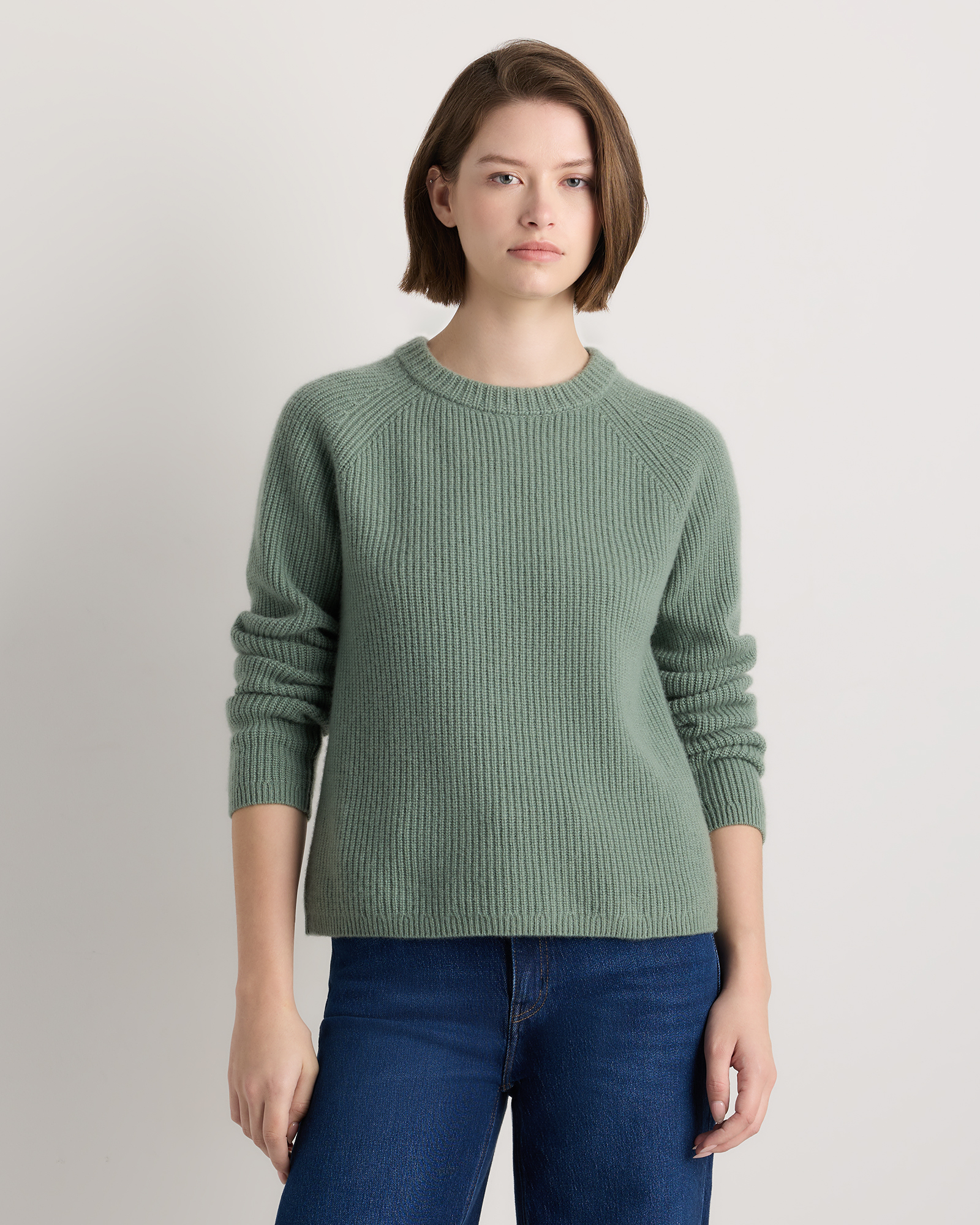 Mongolian Cashmere Fisherman Crewneck Sweater — Image 83
