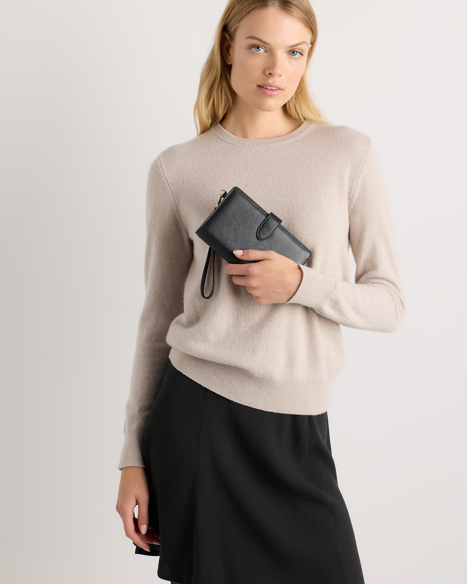 Italian Leather Phone Bi-Fold Wristlet — Image 12