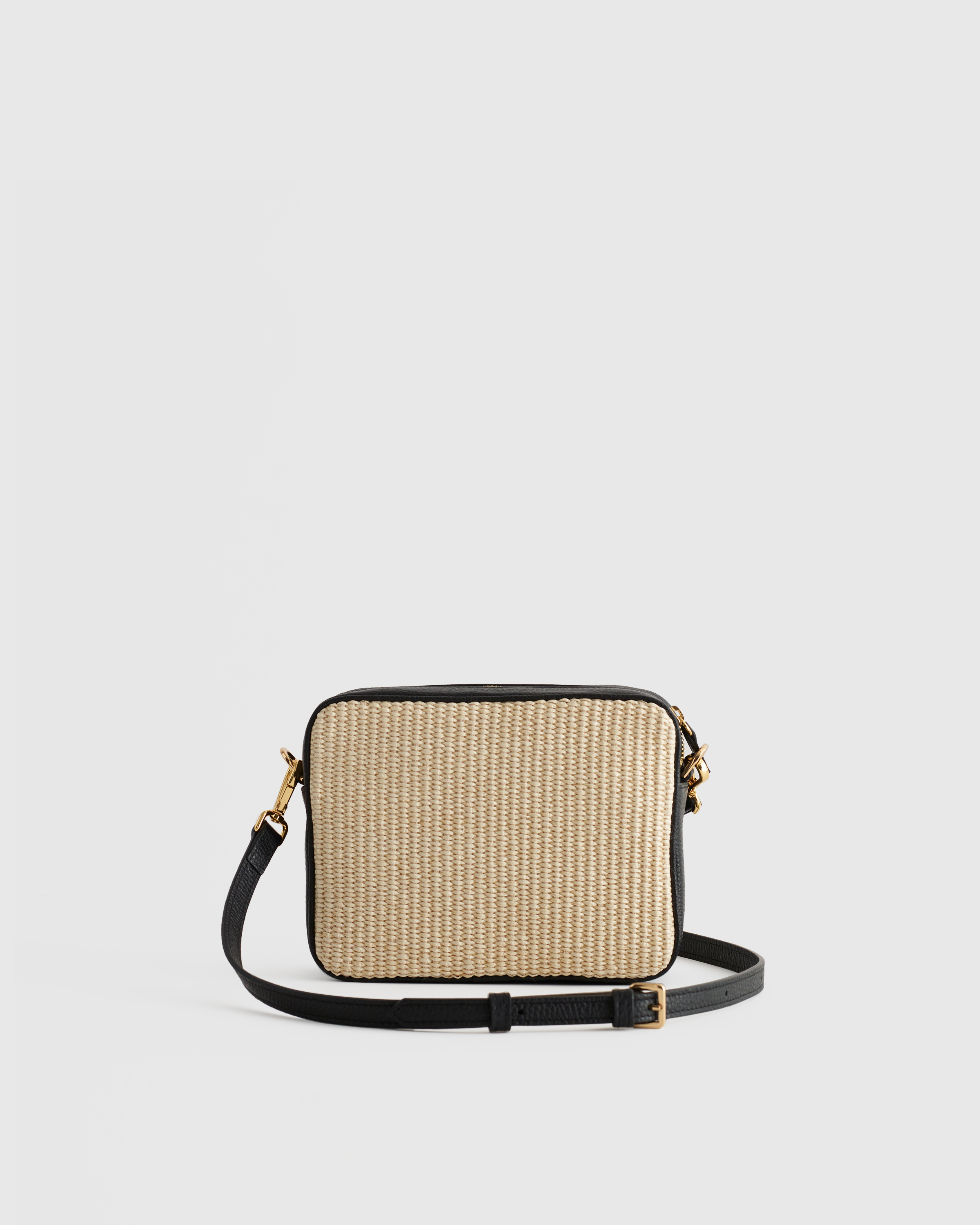 Italian Leather & Raffia Crossbody — Image 16