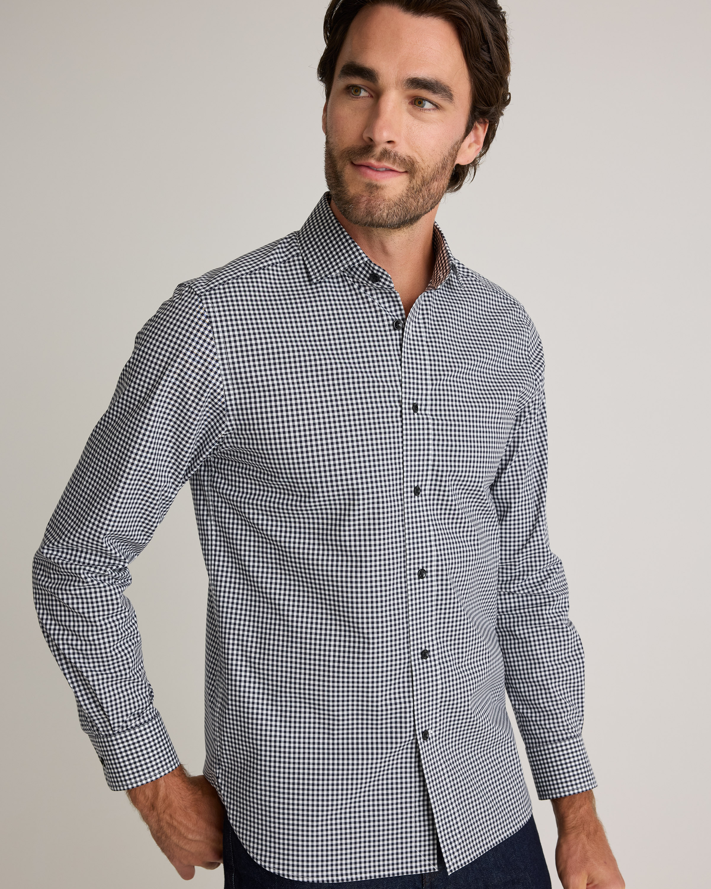 Organic Cotton Stretch Poplin Dress Shirt — Image 9
