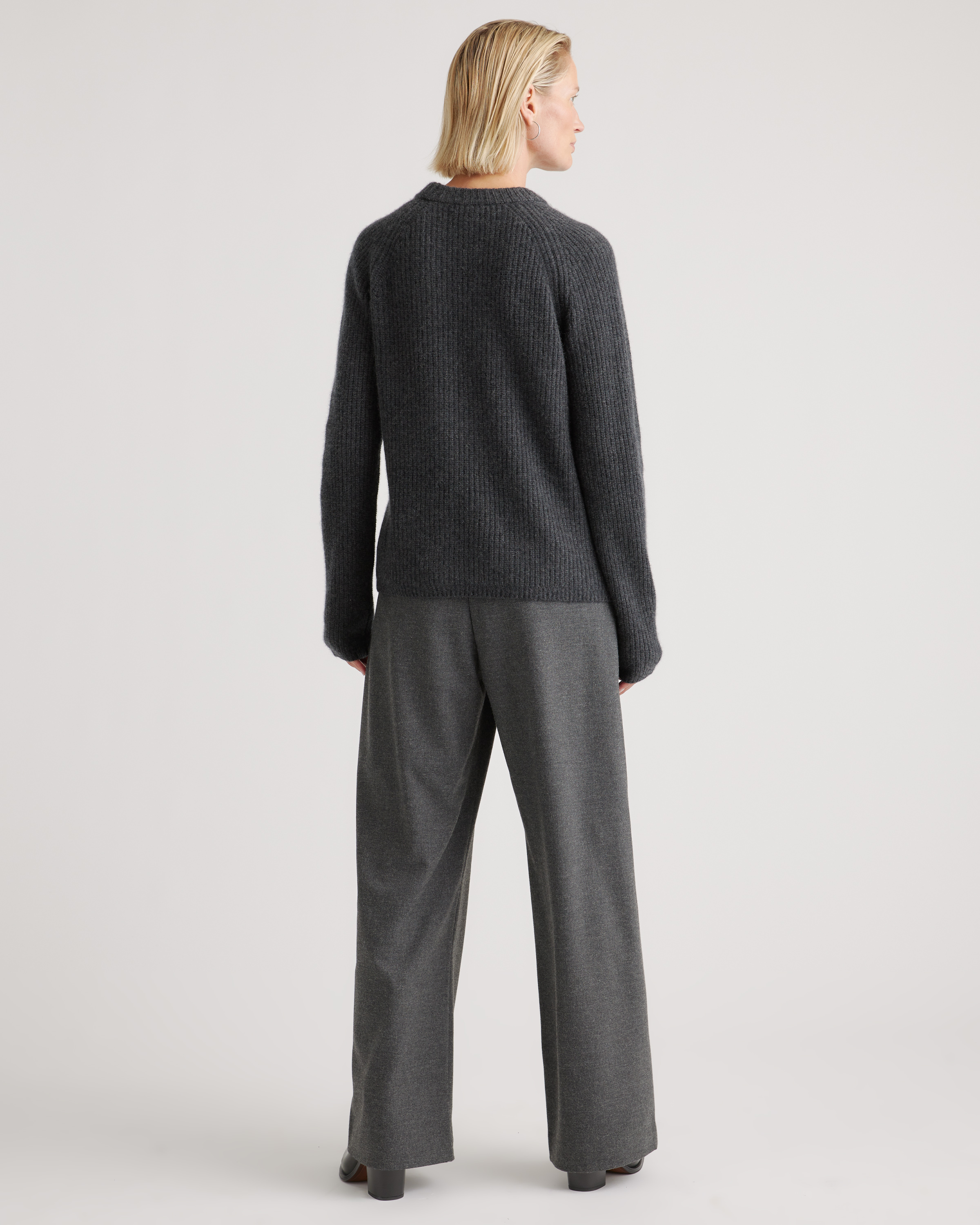 Mongolian Cashmere Fisherman Crewneck Sweater — Image 60