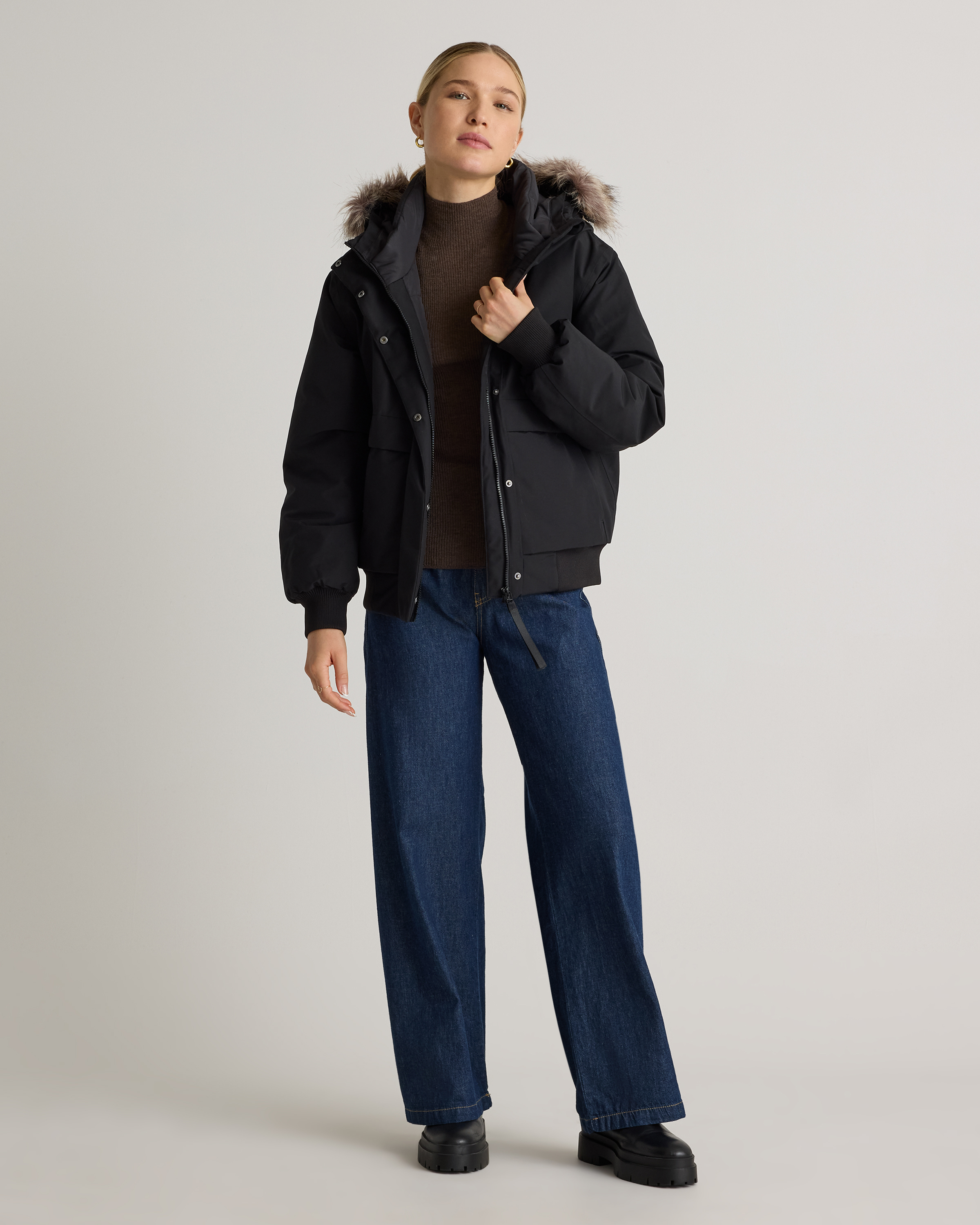 Responsible Down Hooded Short Parka — Image 17