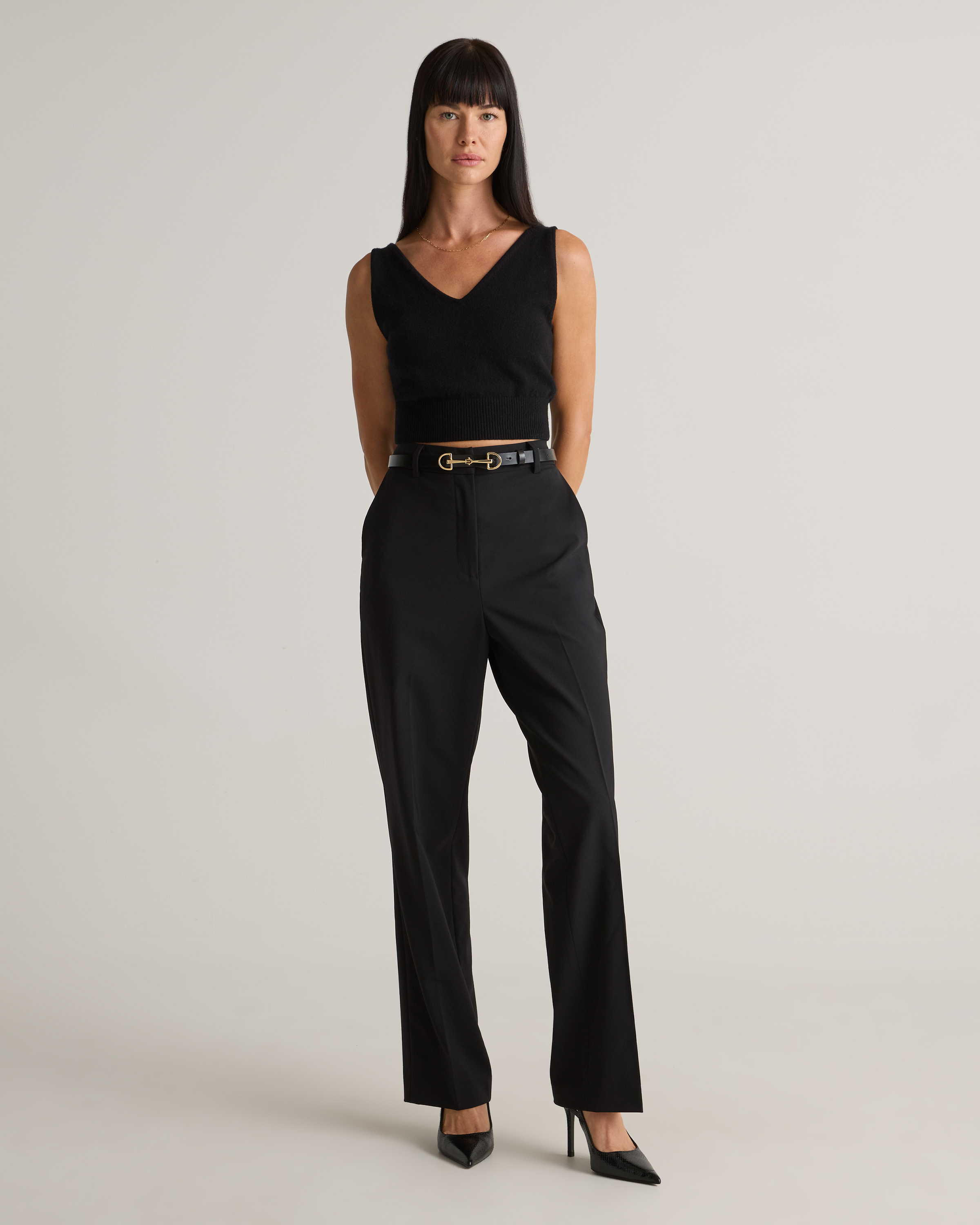 Italian Wool Straight Leg Pants — Image 11