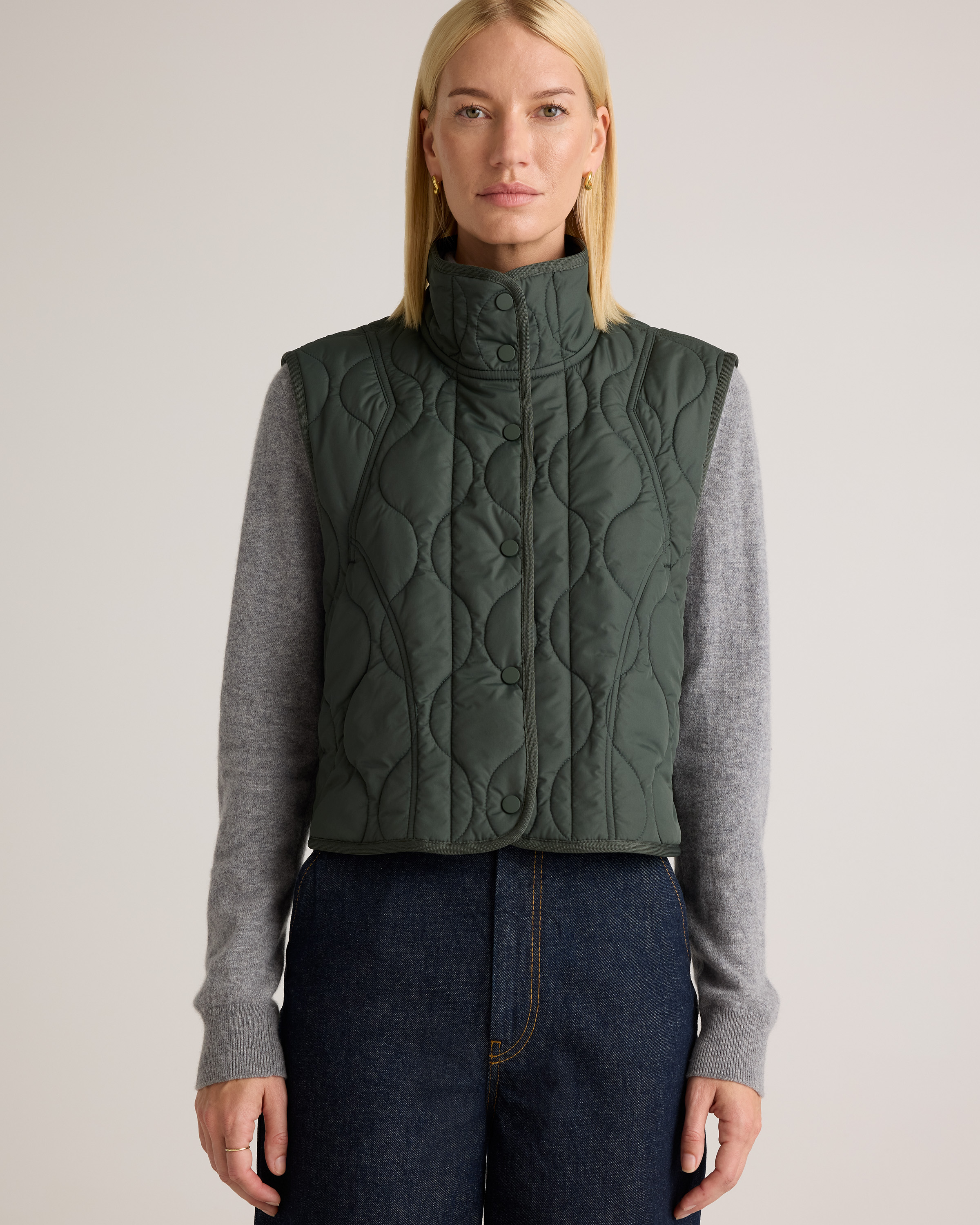 Featherless Quilted Puffer Vest — Image 18