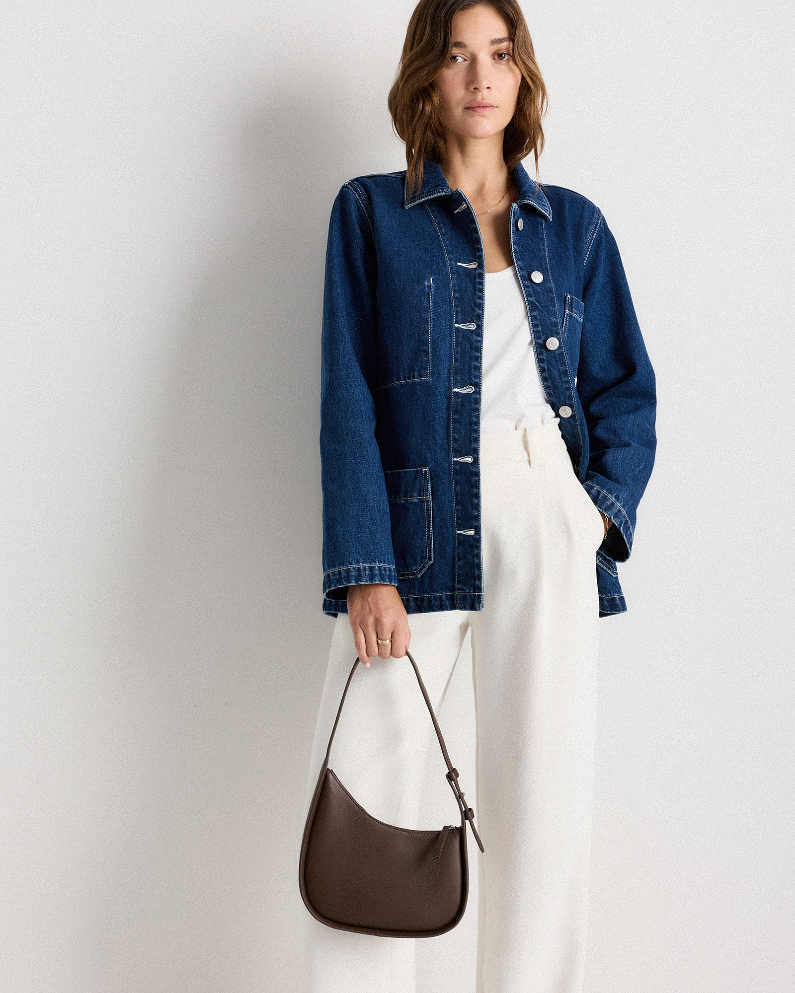 Italian Leather Asymmetrical Mini Shoulder Bag — Image 17