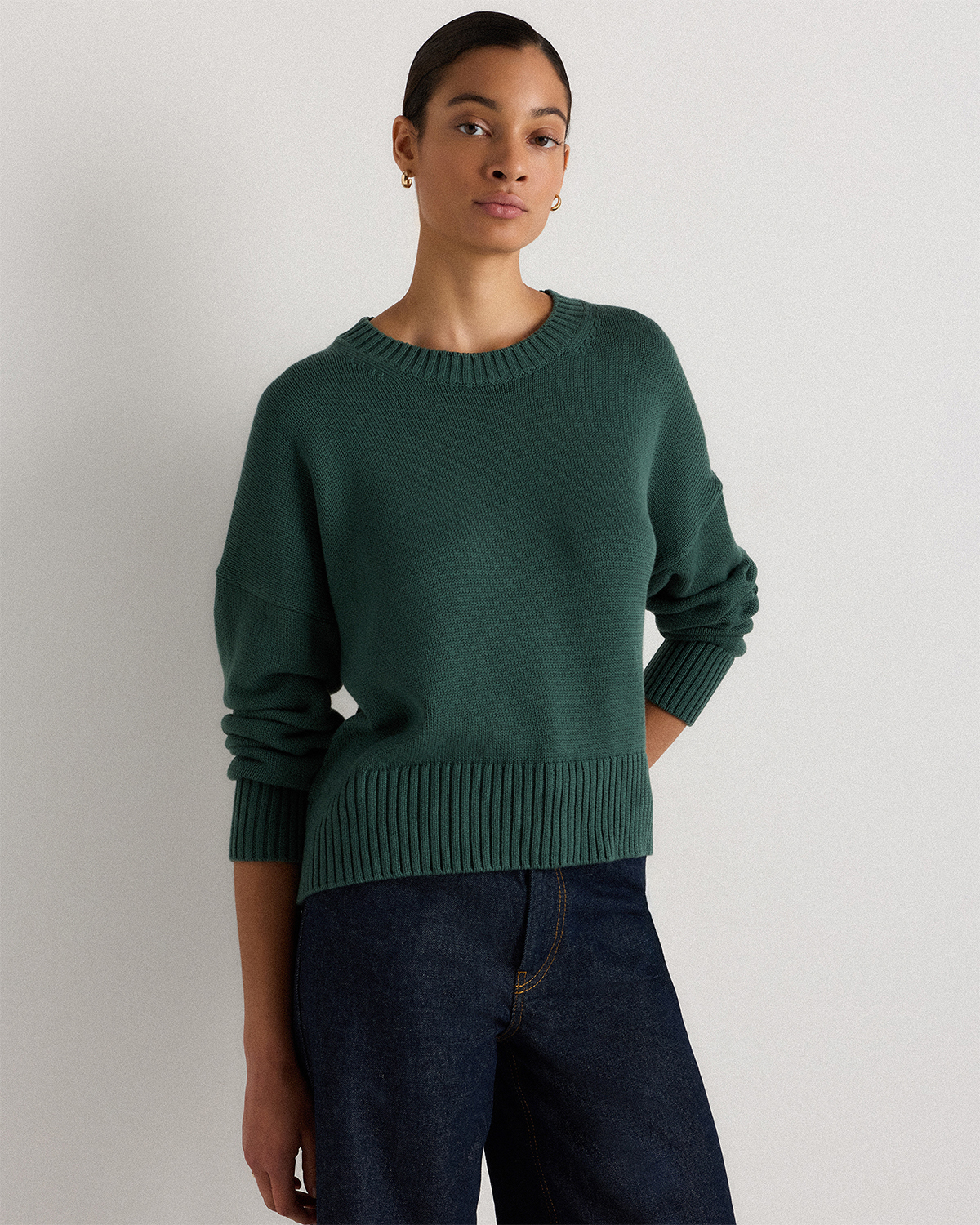 100% Organic Cotton Boyfriend Crew Sweater — Image 49